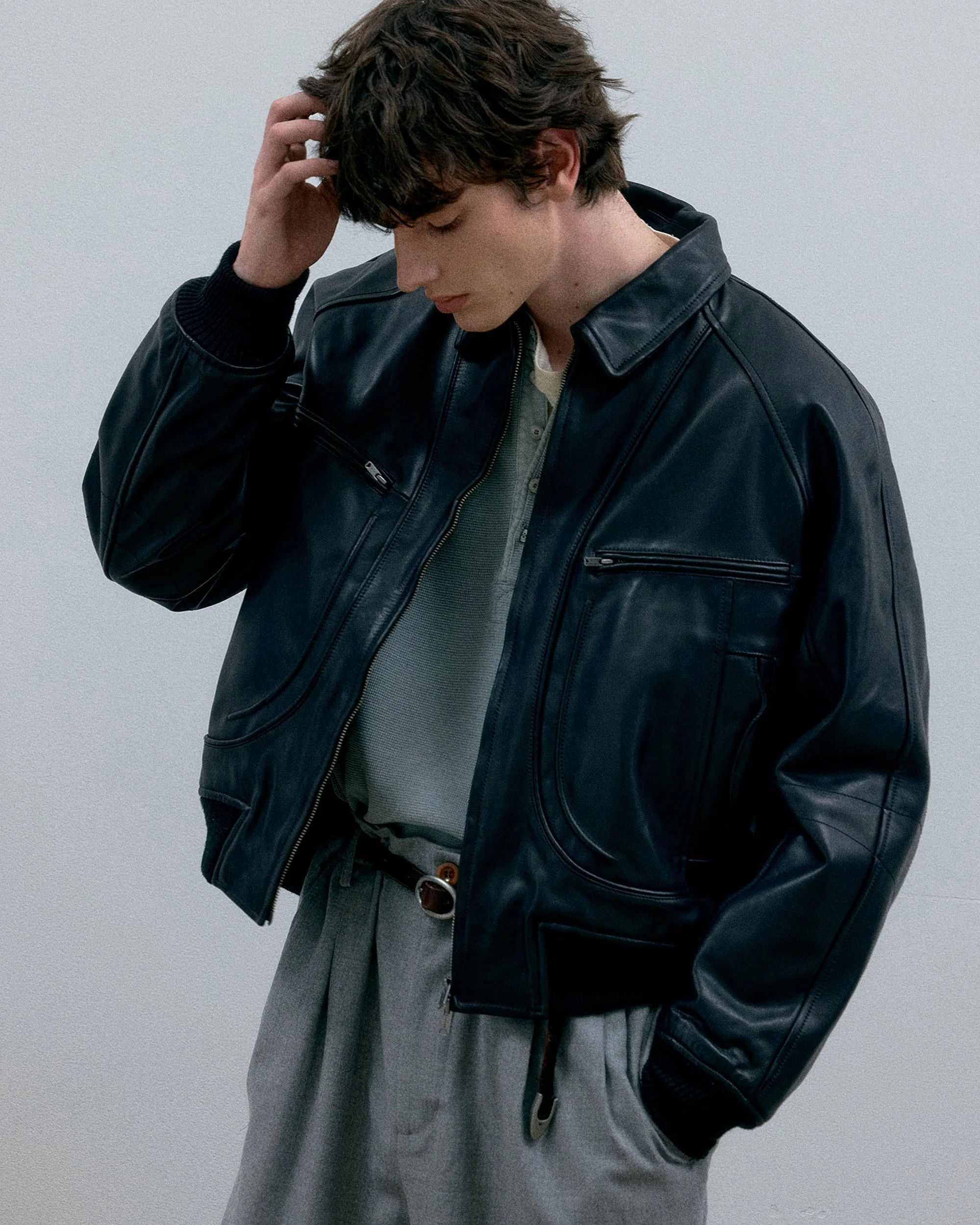 011 - Moccasin Memory Faded A-2 Leather Jacket - Image 10