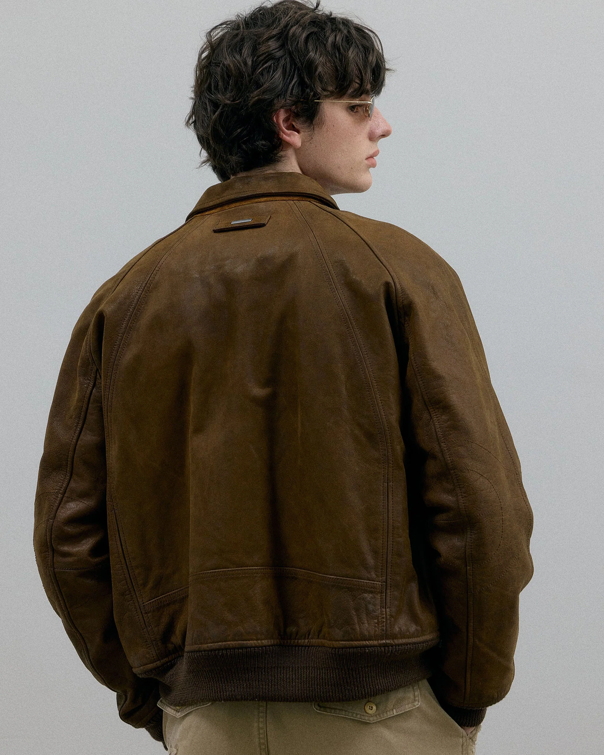 011 - Moccasin Memory Faded A-2 Leather Jacket - Image 18