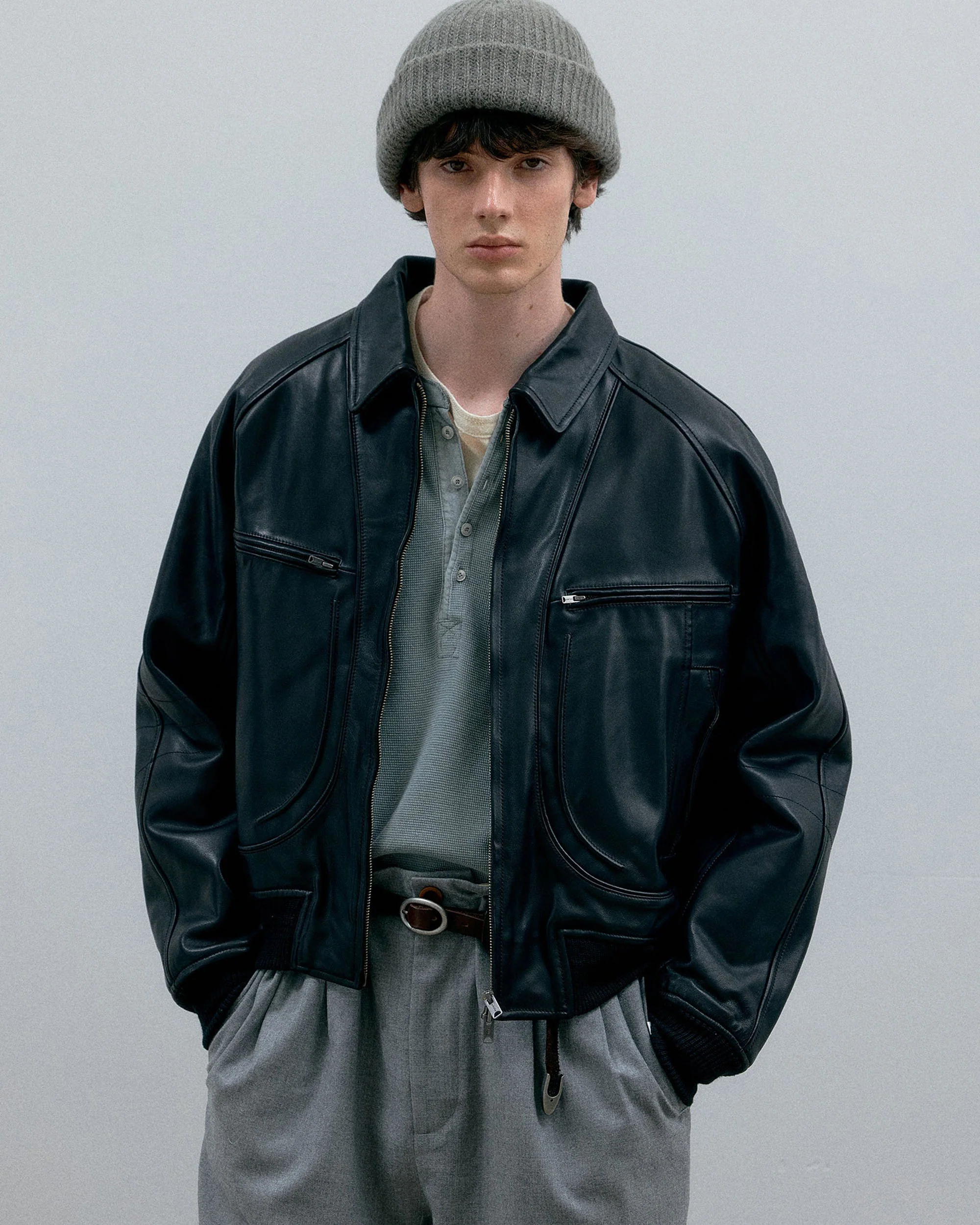 011 - Moccasin Memory Faded A-2 Leather Jacket - Image 2