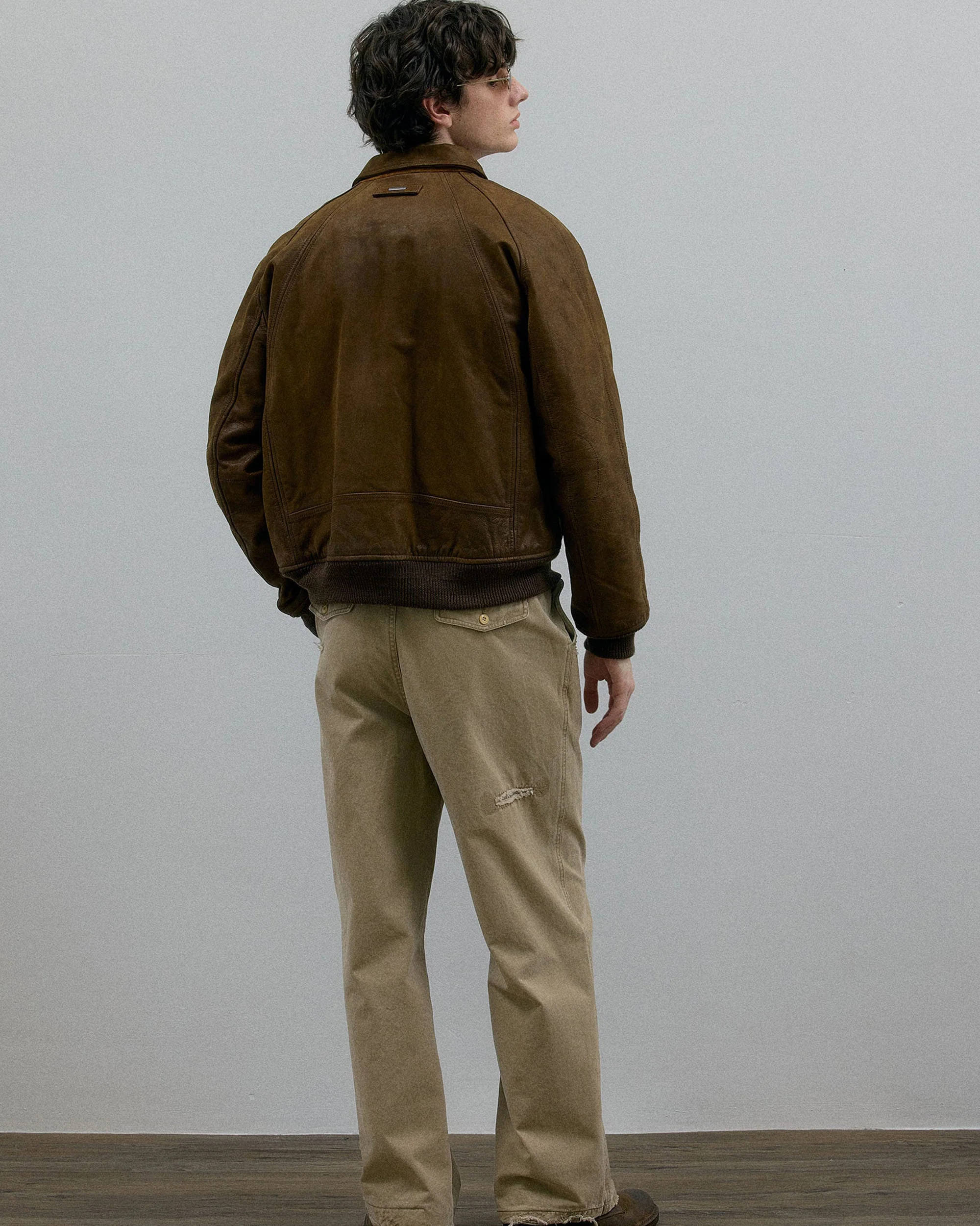 011 - Moccasin Memory Faded A-2 Leather Jacket - Image 24