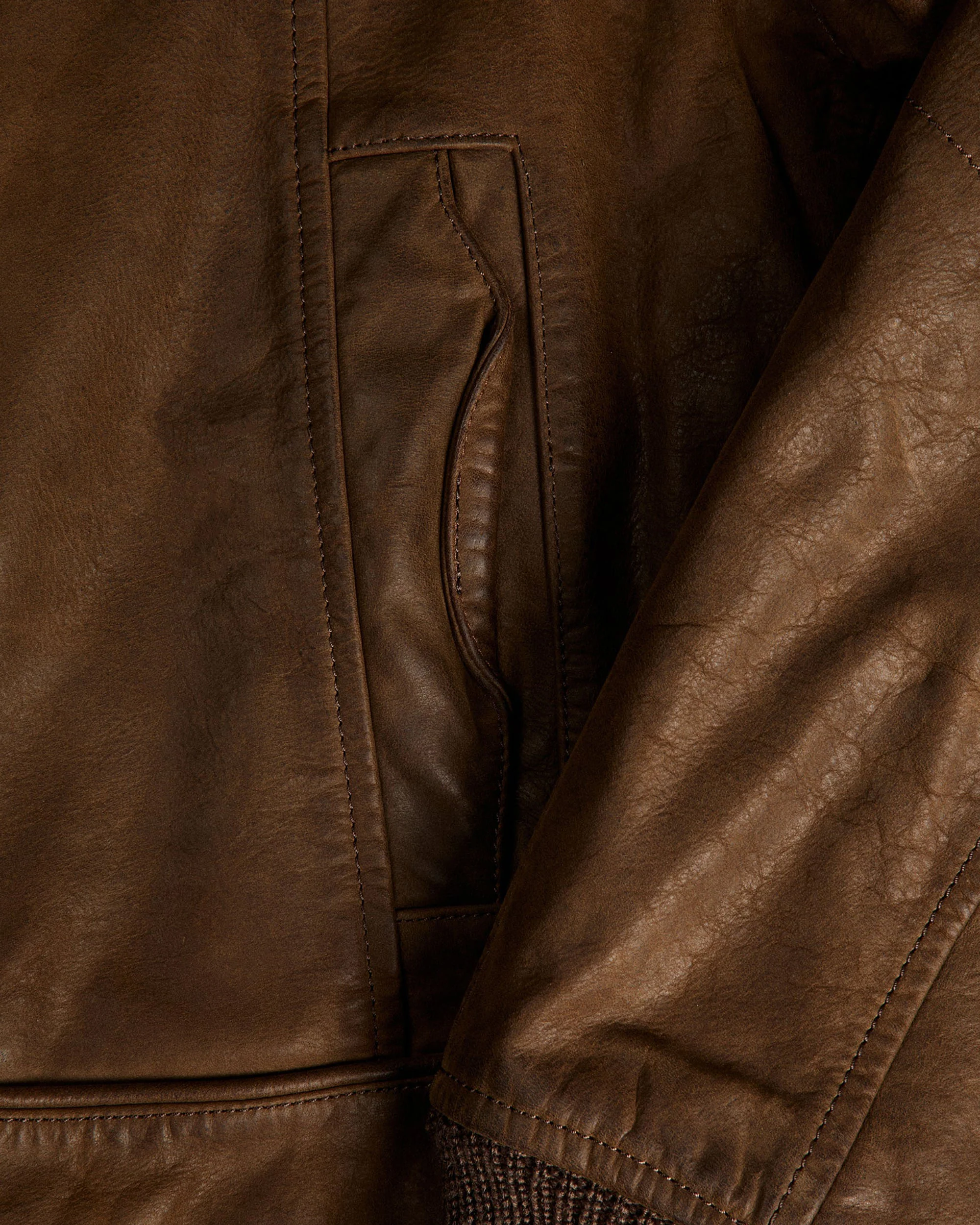 011 - Moccasin Memory Faded A-2 Leather Jacket - Image 29