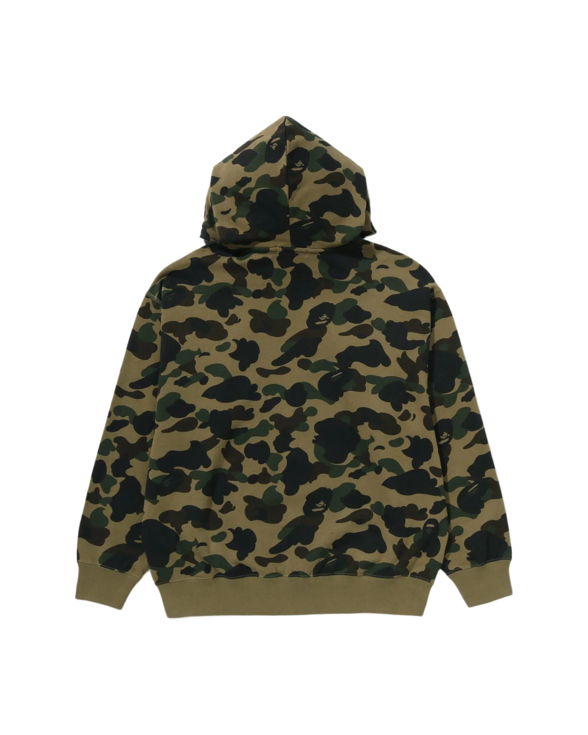 1ST CAMO BAPE LOGO RHINESTONE RELAXED FIT FULL ZIP HOODIE MENS - Image 3
