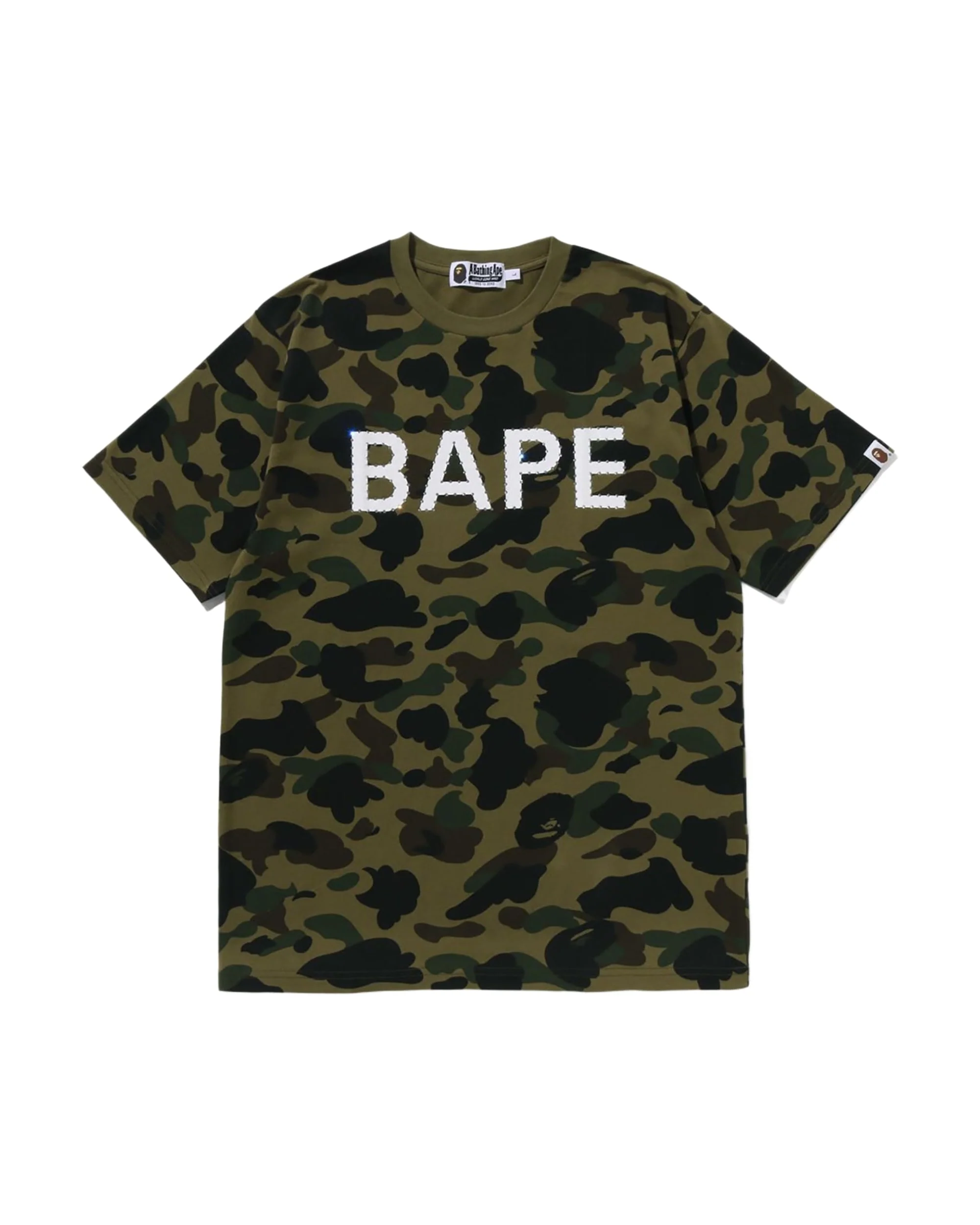 1ST CAMO BAPE RHINESTONE TEE MENS