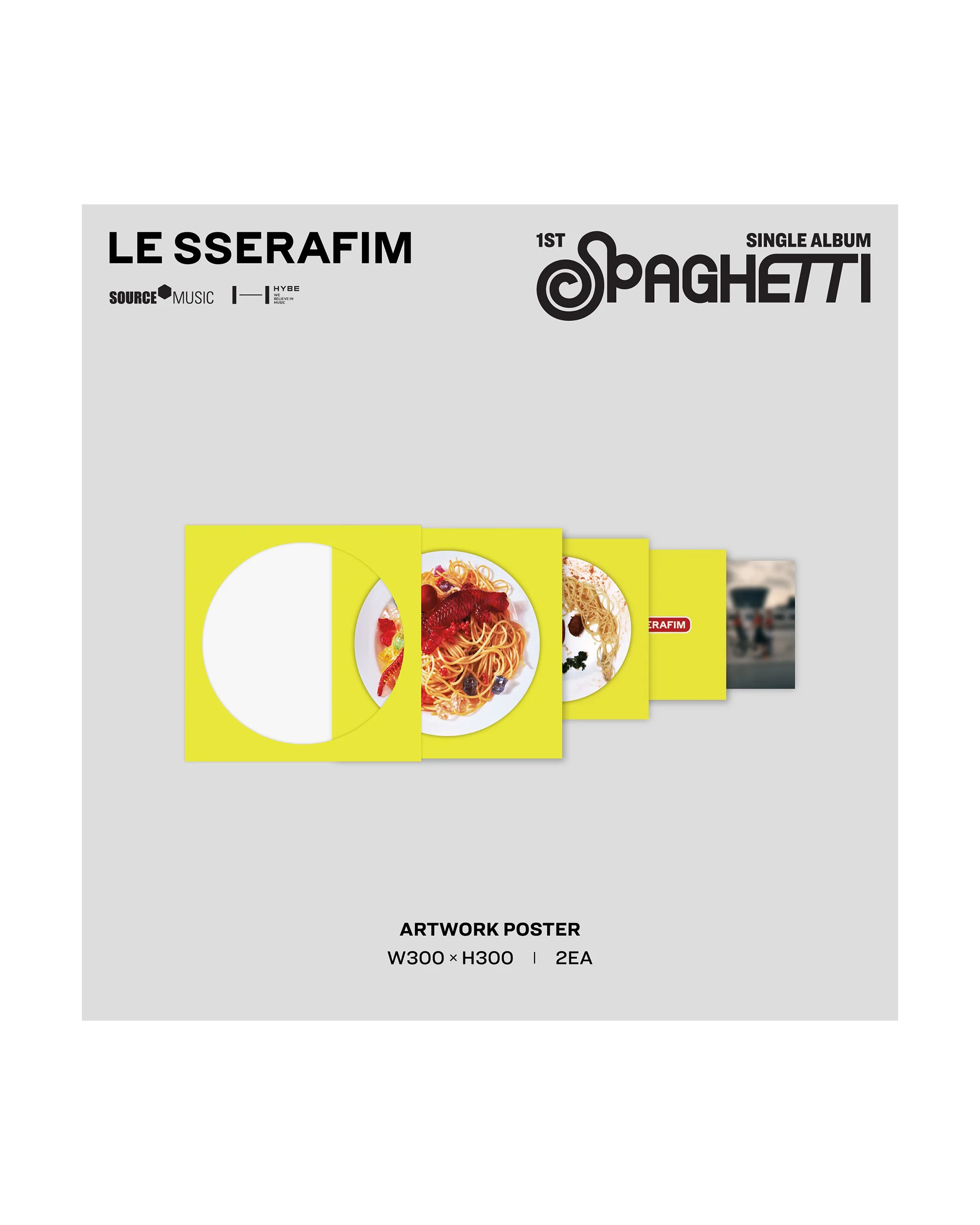 1st Single Album "SPAGHETTI" Vinyl [Neon Yellow] - Image 5