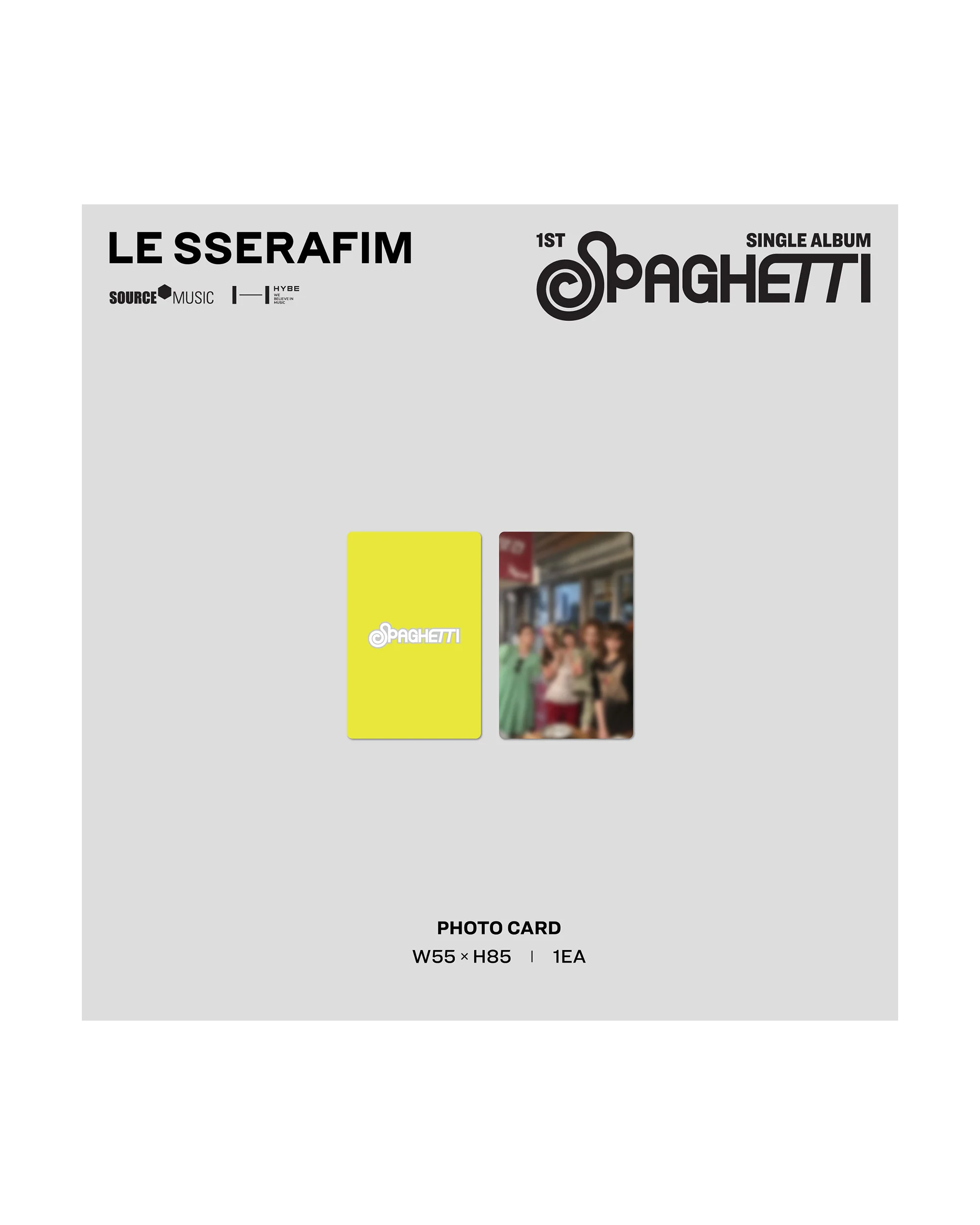 1st Single Album "SPAGHETTI" Vinyl [Neon Yellow] - Image 6