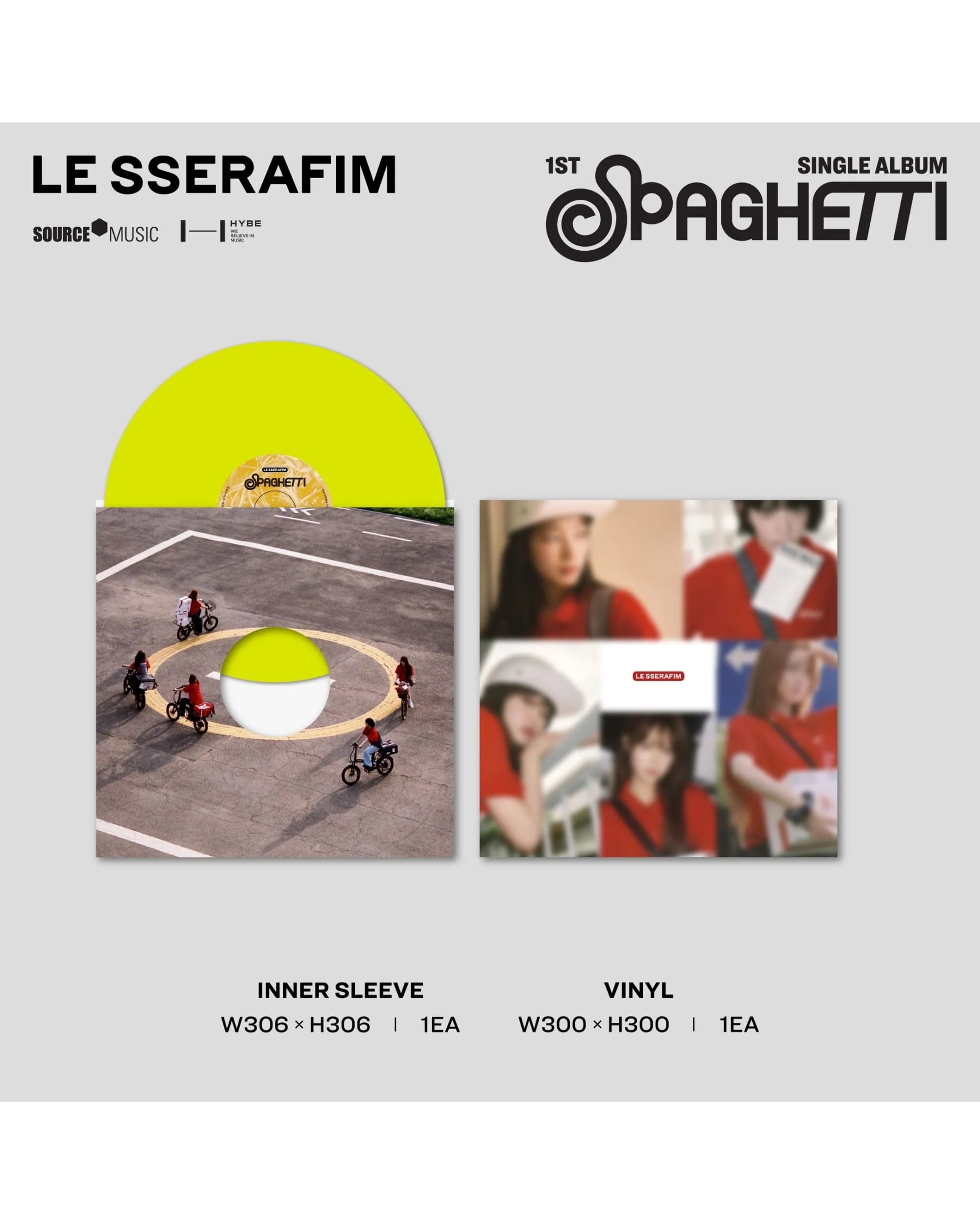 1st Single Album "SPAGHETTI" Vinyl [Neon Yellow] (D2C Exclusive) - Image 6