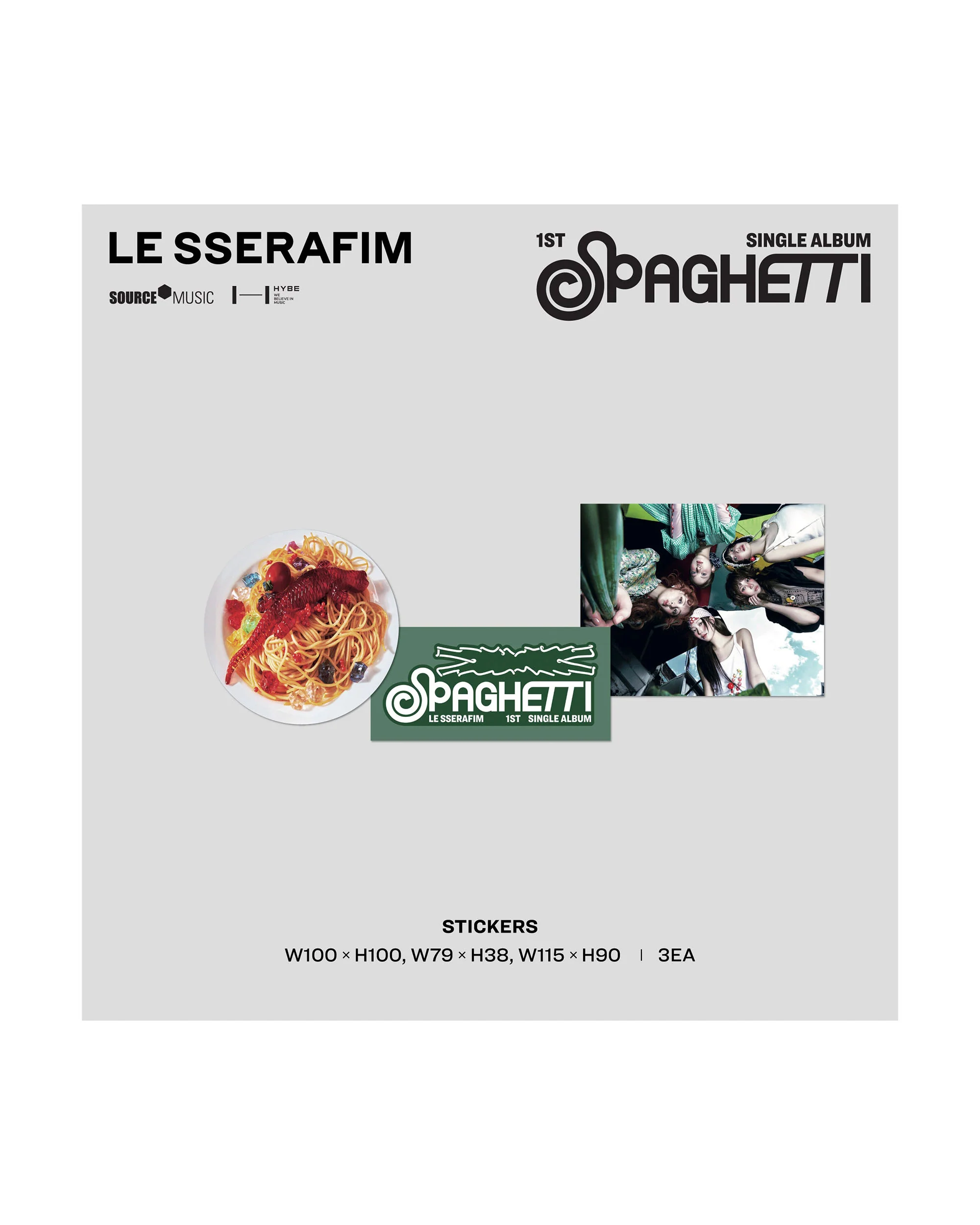 1st Single Album "SPAGHETTI" Vinyl [Tomato Red] - Image 4