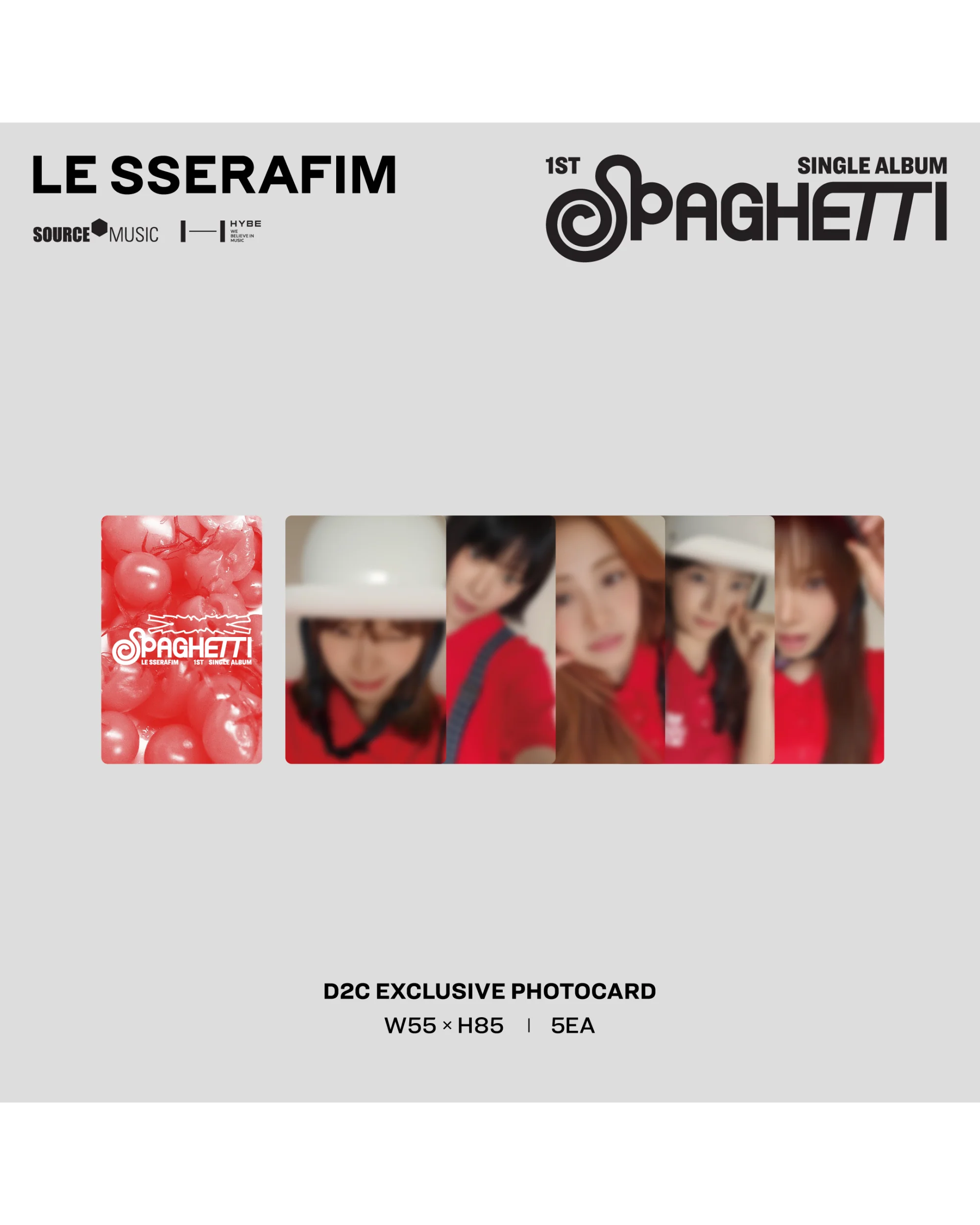 1st Single Album "SPAGHETTI" Vinyl [Tomato Red] (D2C Exclusive) - Image 2