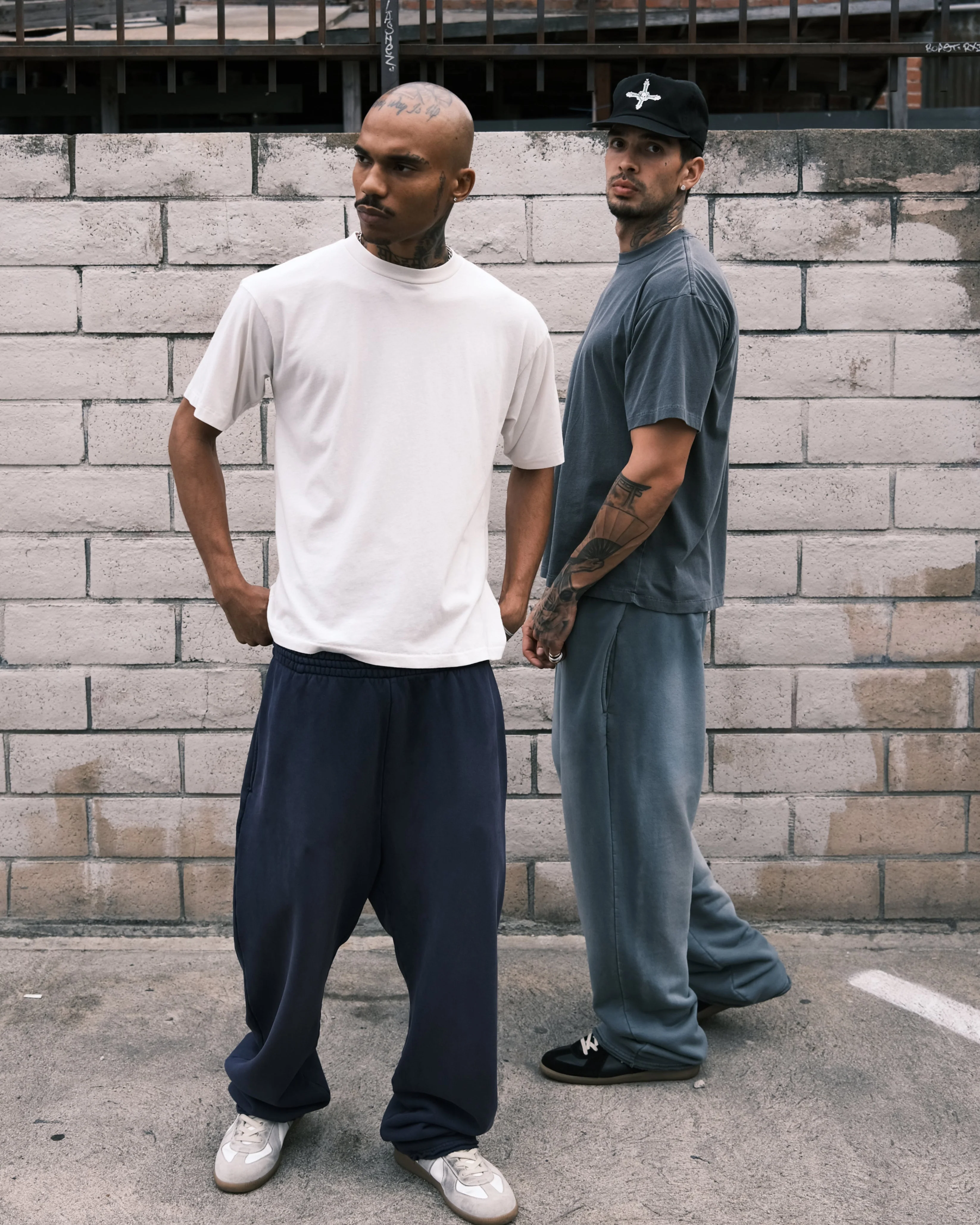 2 Pack Retroblend Tees - Charcoal & Bone - Image 2