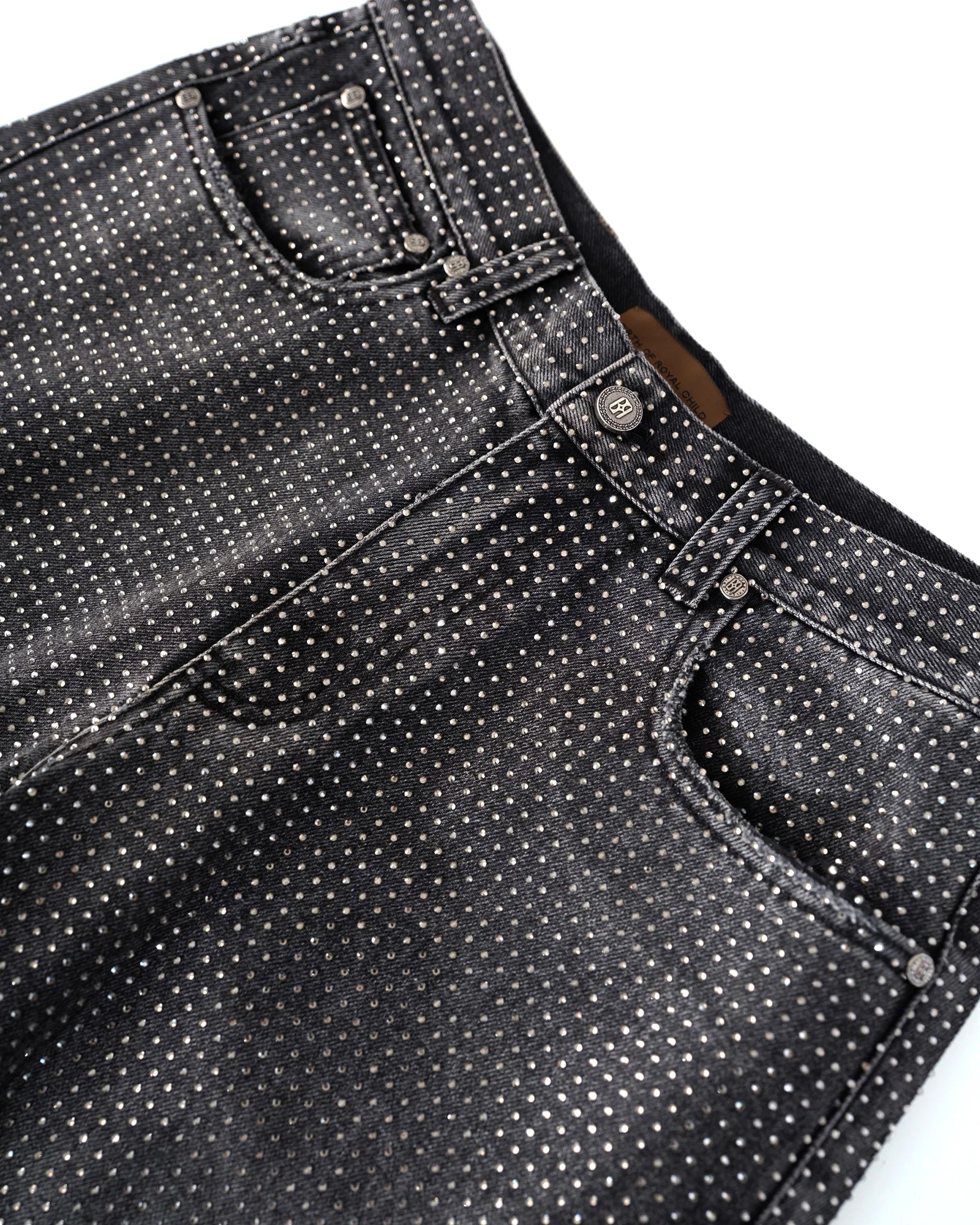 20K Diamond Stellar Denim Pants in Black - Image 4