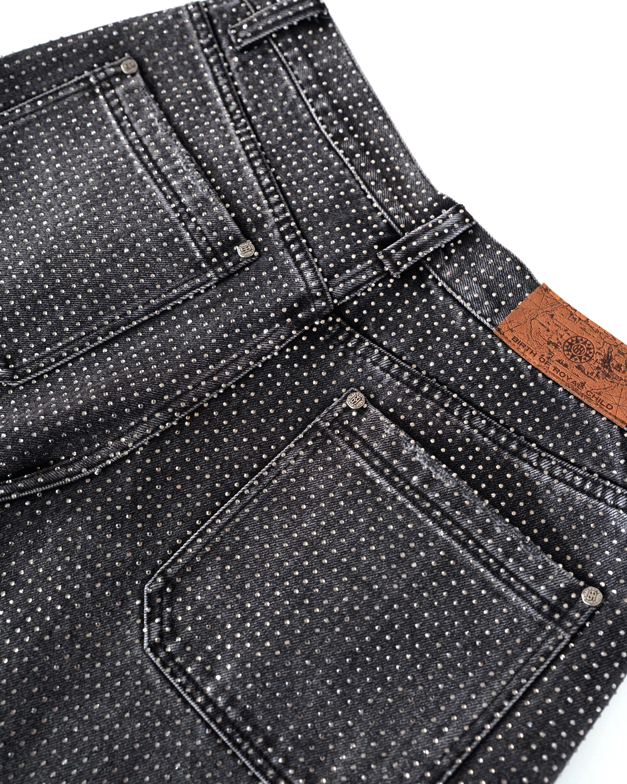 20K Diamond Stellar Denim Pants in Black - Image 7