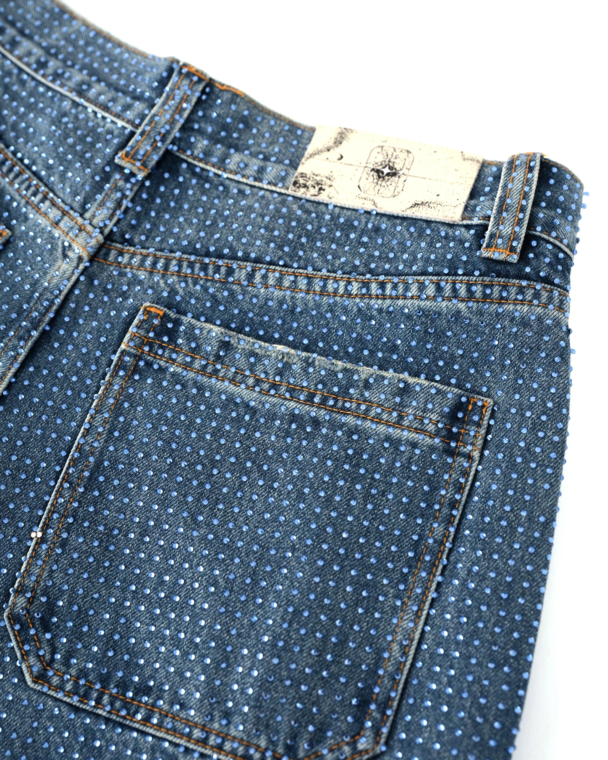 20K Diamond Stellar Denim Pants in Blue - Image 10