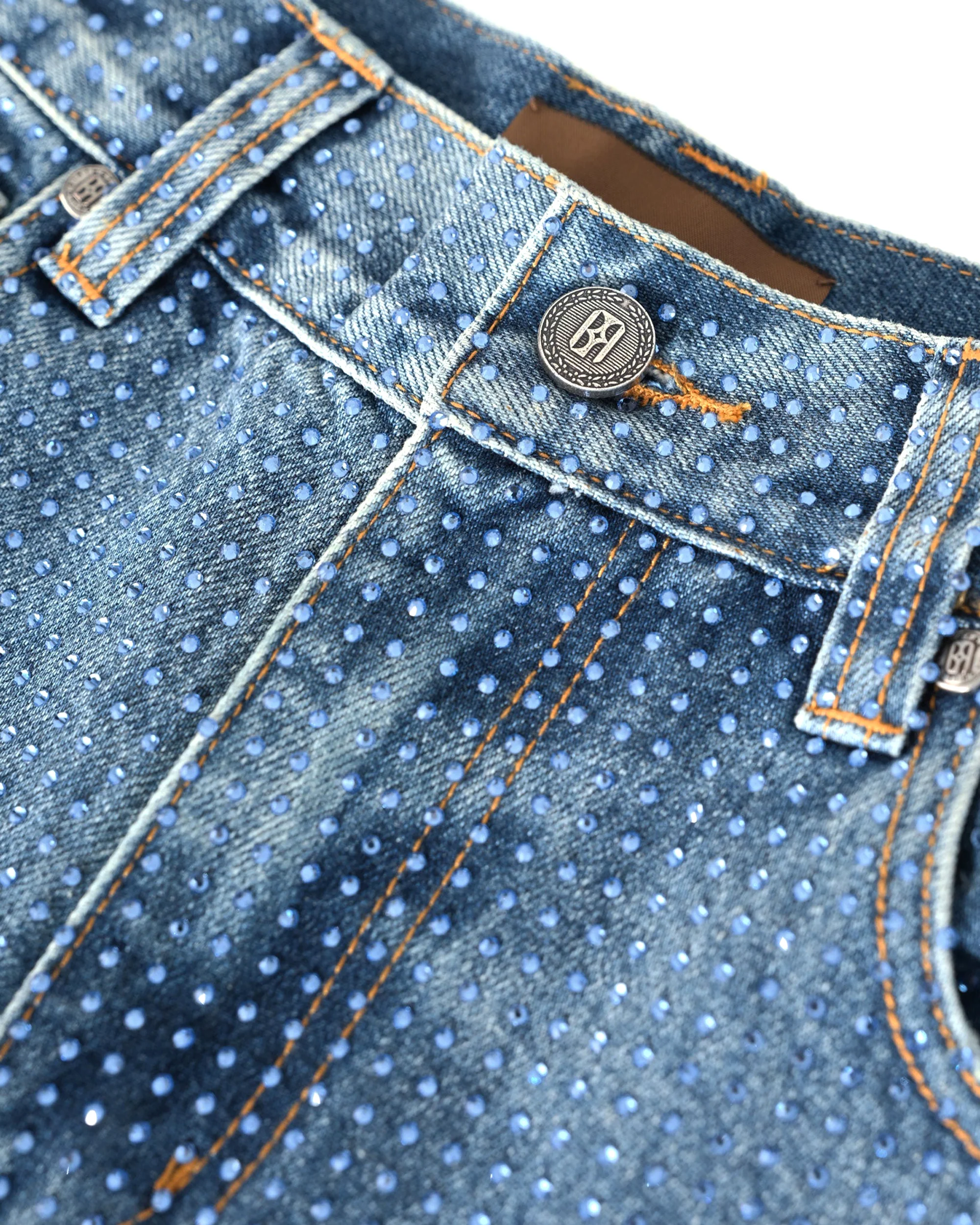 20K Diamond Stellar Denim Pants in Blue - Image 5