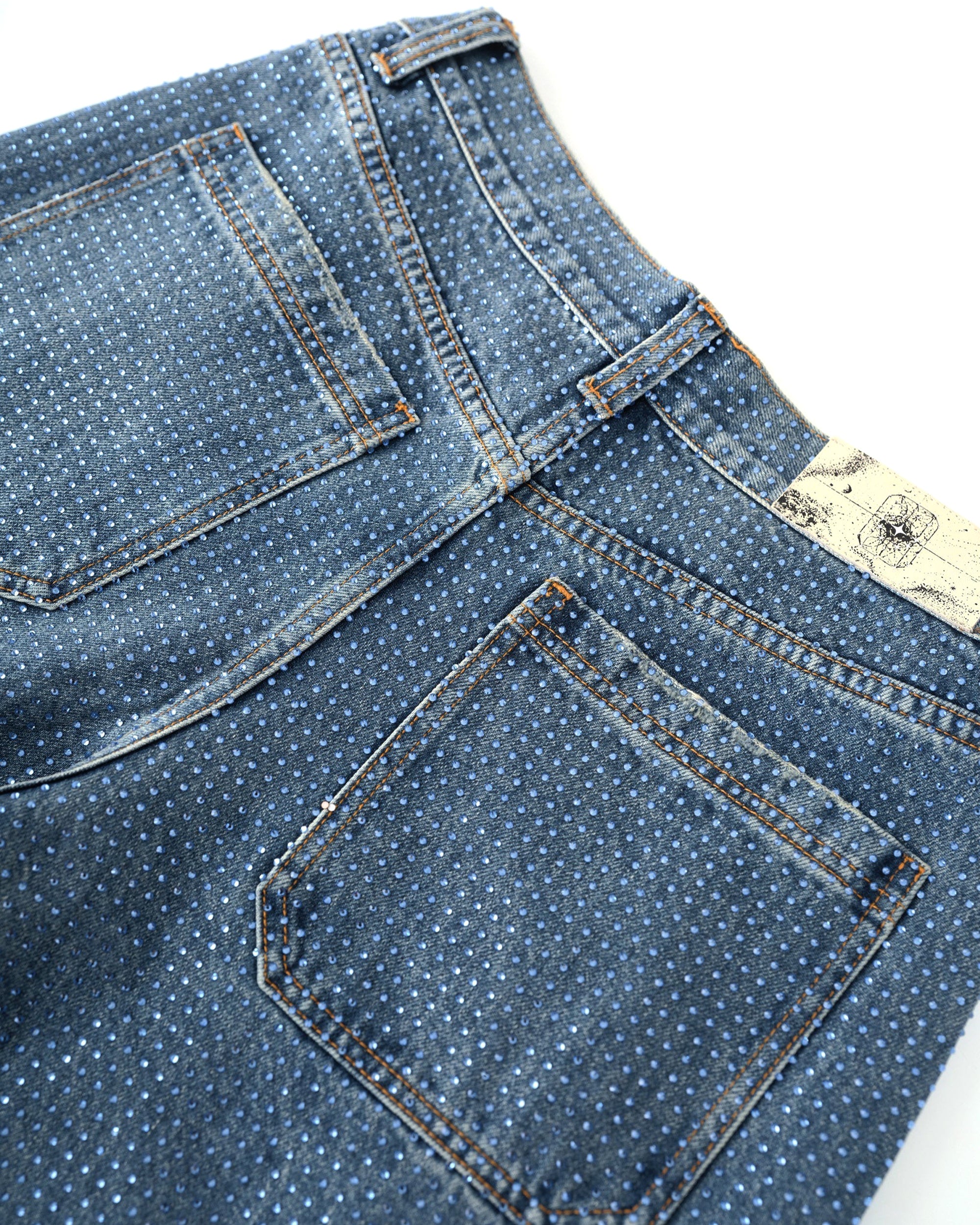 20K Diamond Stellar Denim Pants in Blue - Image 9
