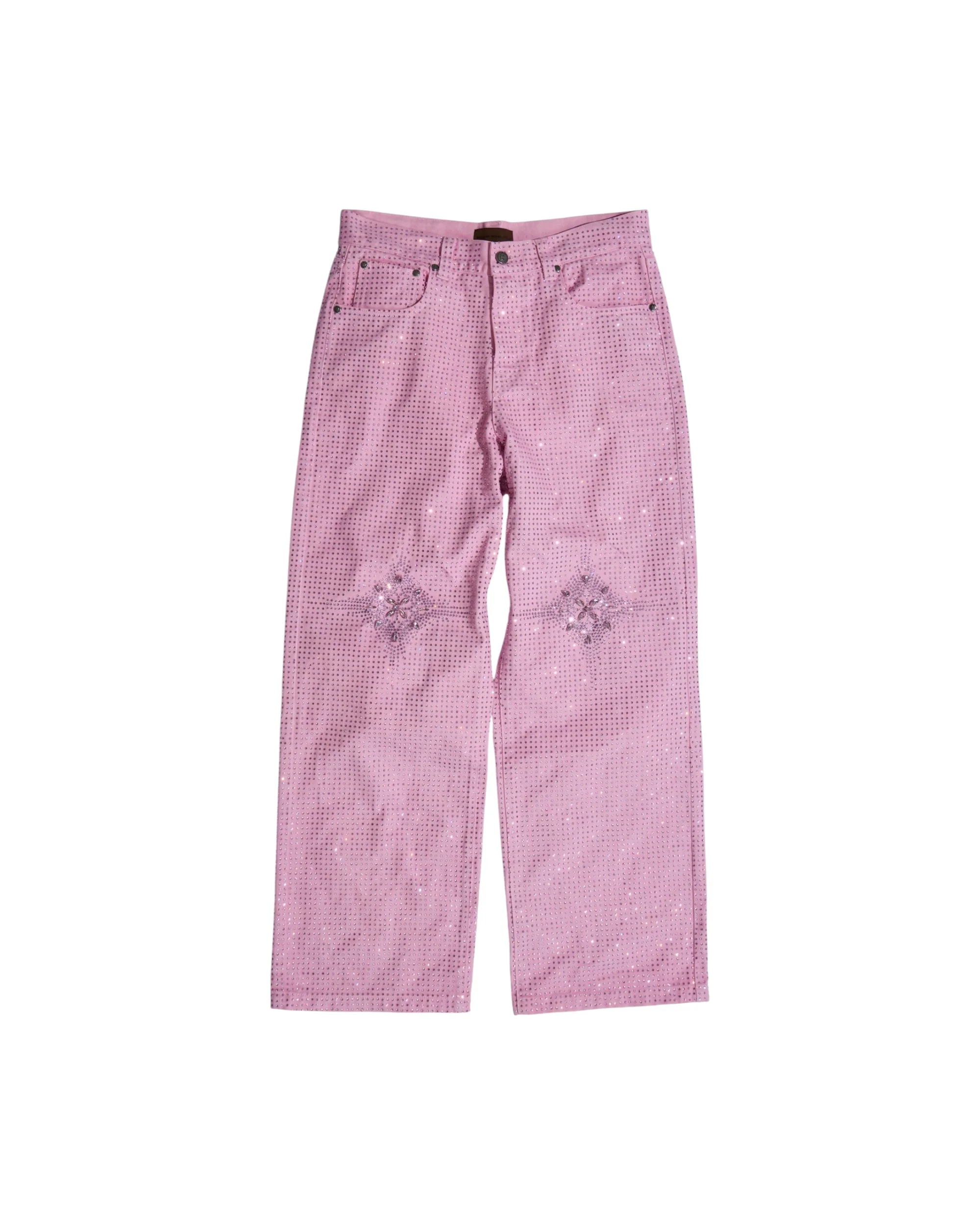 20K Diamond Stellar Denim Pants in Pink