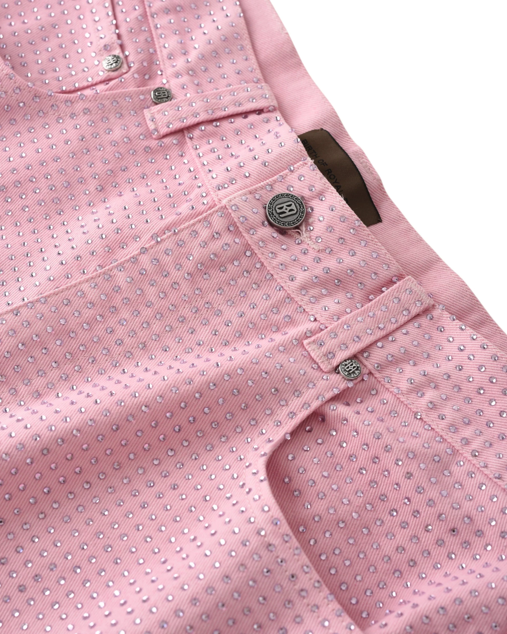 20K Diamond Stellar Denim Pants in Pink - Image 3
