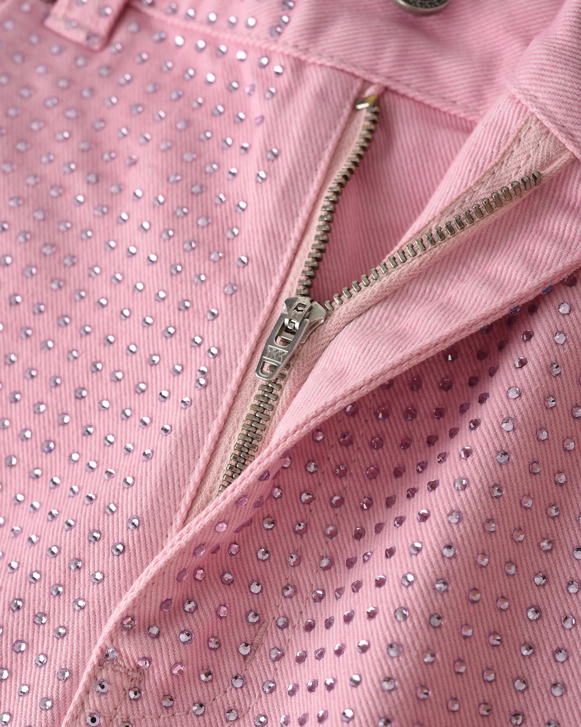 20K Diamond Stellar Denim Pants in Pink - Image 5