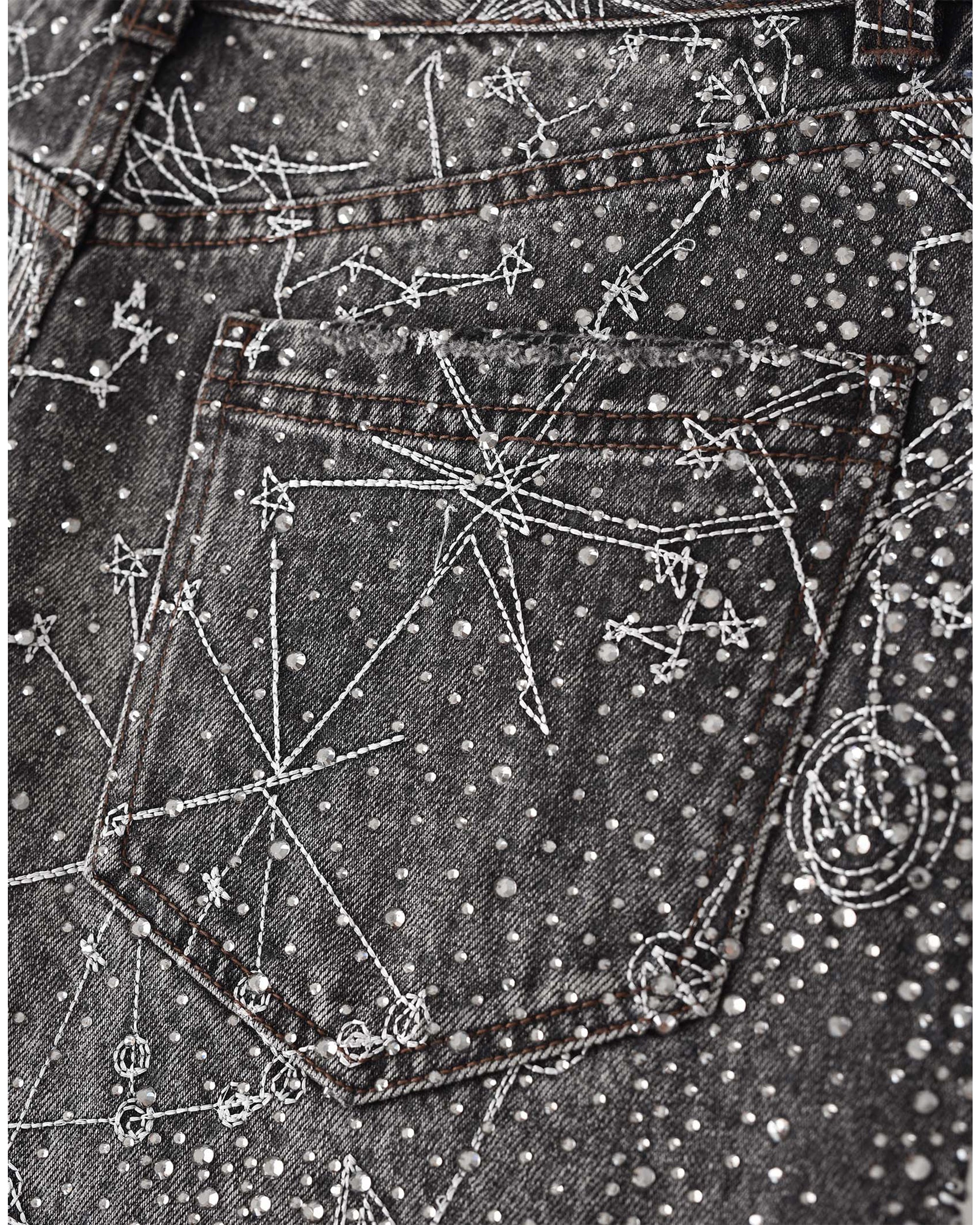 20K Zodiac Diamond Denim Pants in BLK - Image 10