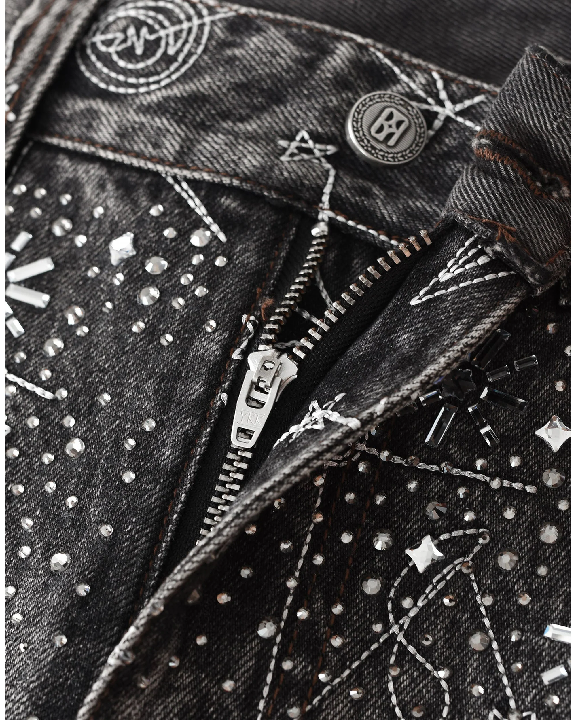 20K Zodiac Diamond Denim Pants in BLK - Image 4