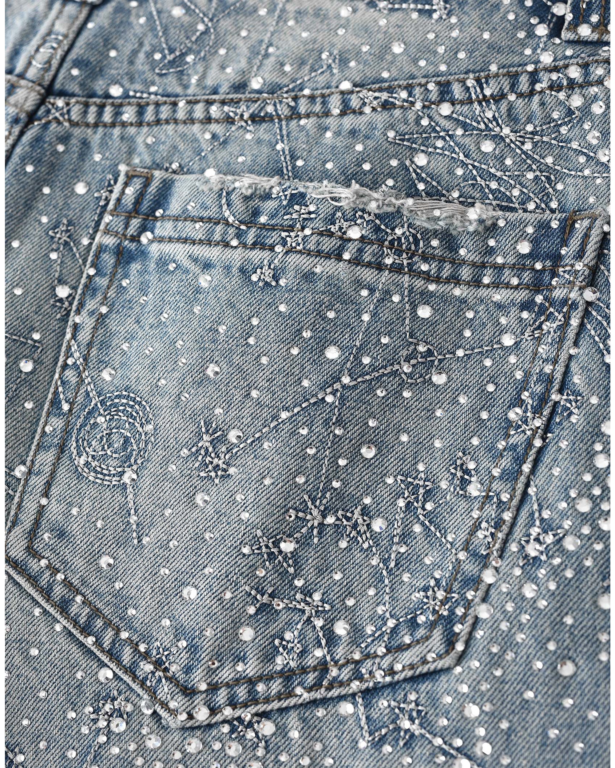 20K Zodiac Diamond Denim Pants in BLU - Image 12