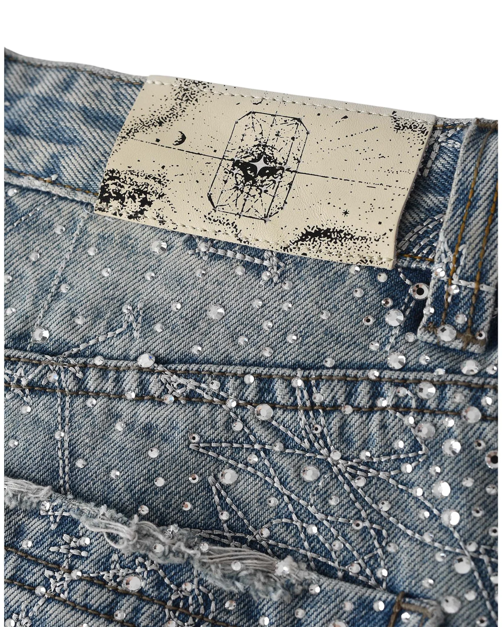 20K Zodiac Diamond Denim Pants in BLU - Image 13