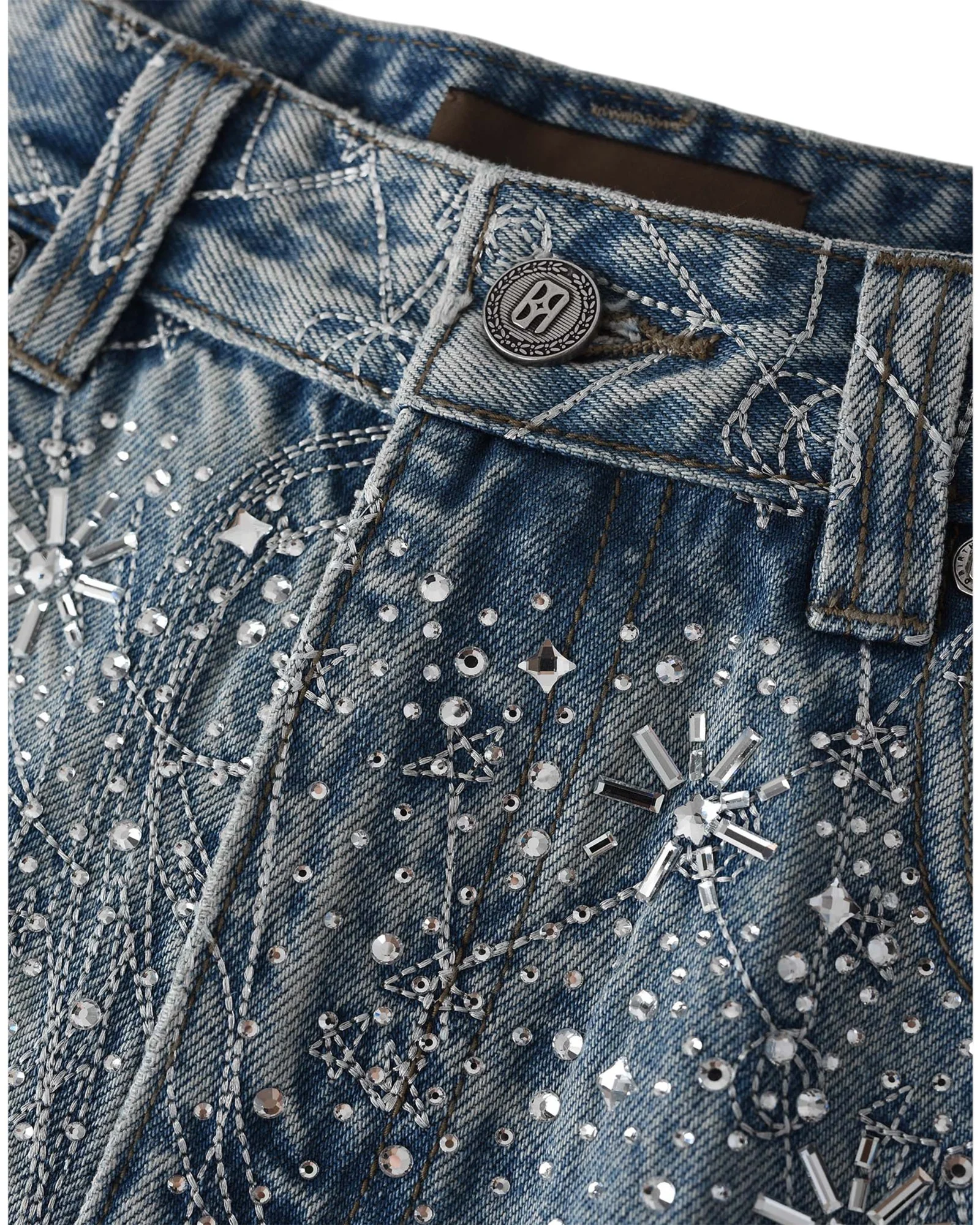 20K Zodiac Diamond Denim Pants in BLU - Image 3