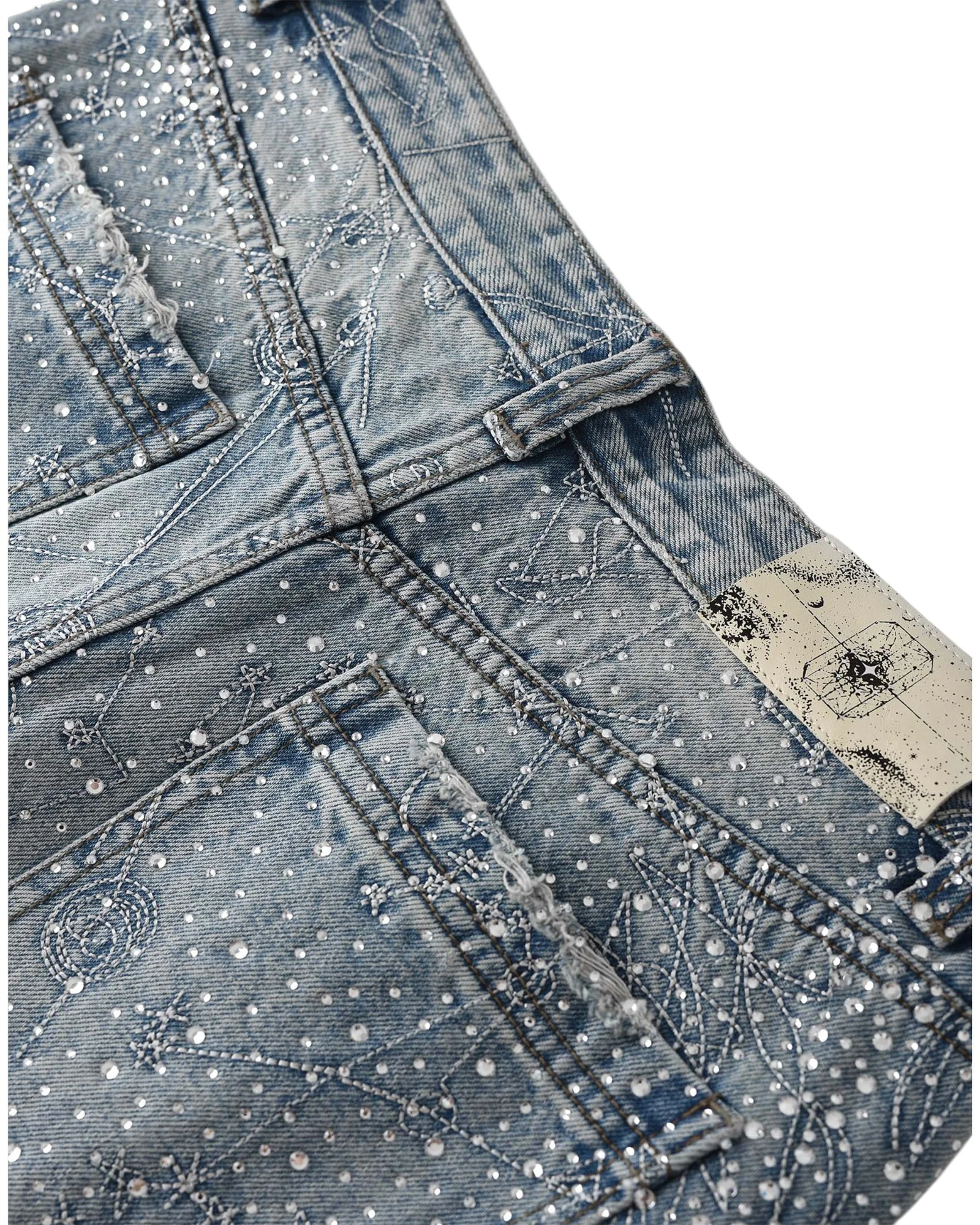20K Zodiac Diamond Denim Pants in BLU - Image 7