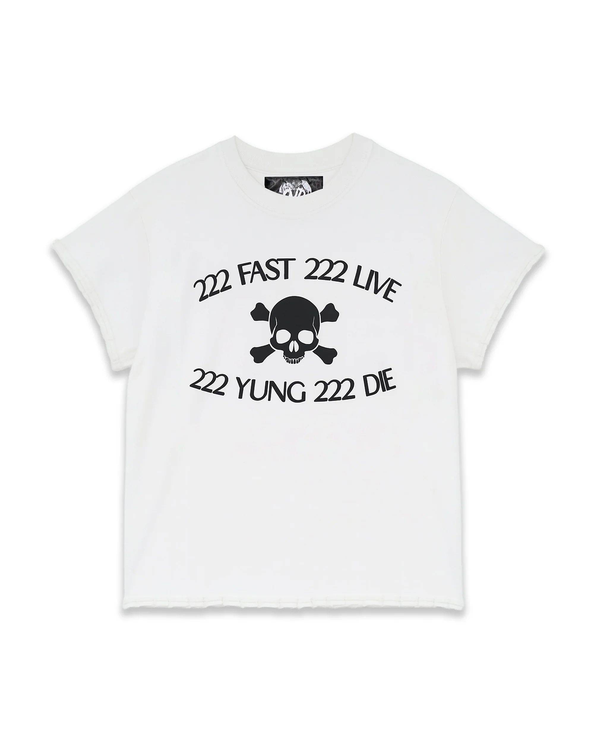 "222 FAST 222 LIVE" TEE - WHITE
