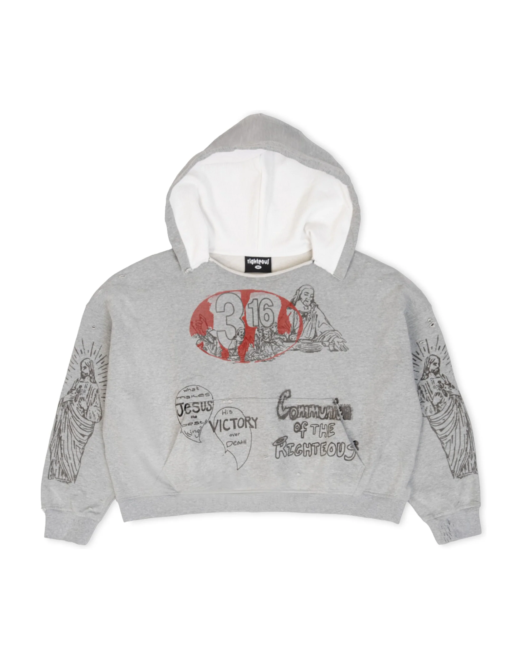 "3:16" Distressed Hoodie