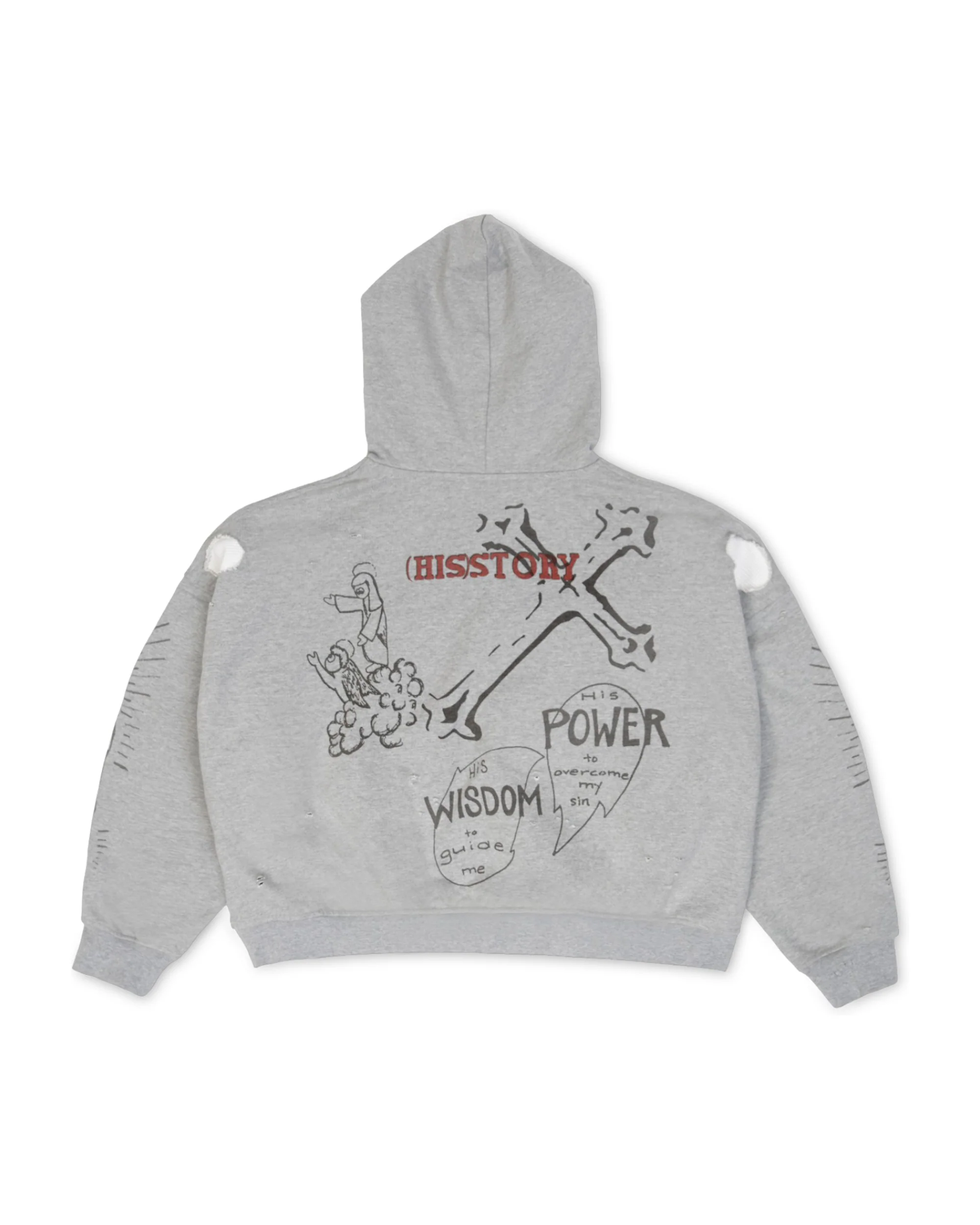 "3:16" Distressed Hoodie - Image 2