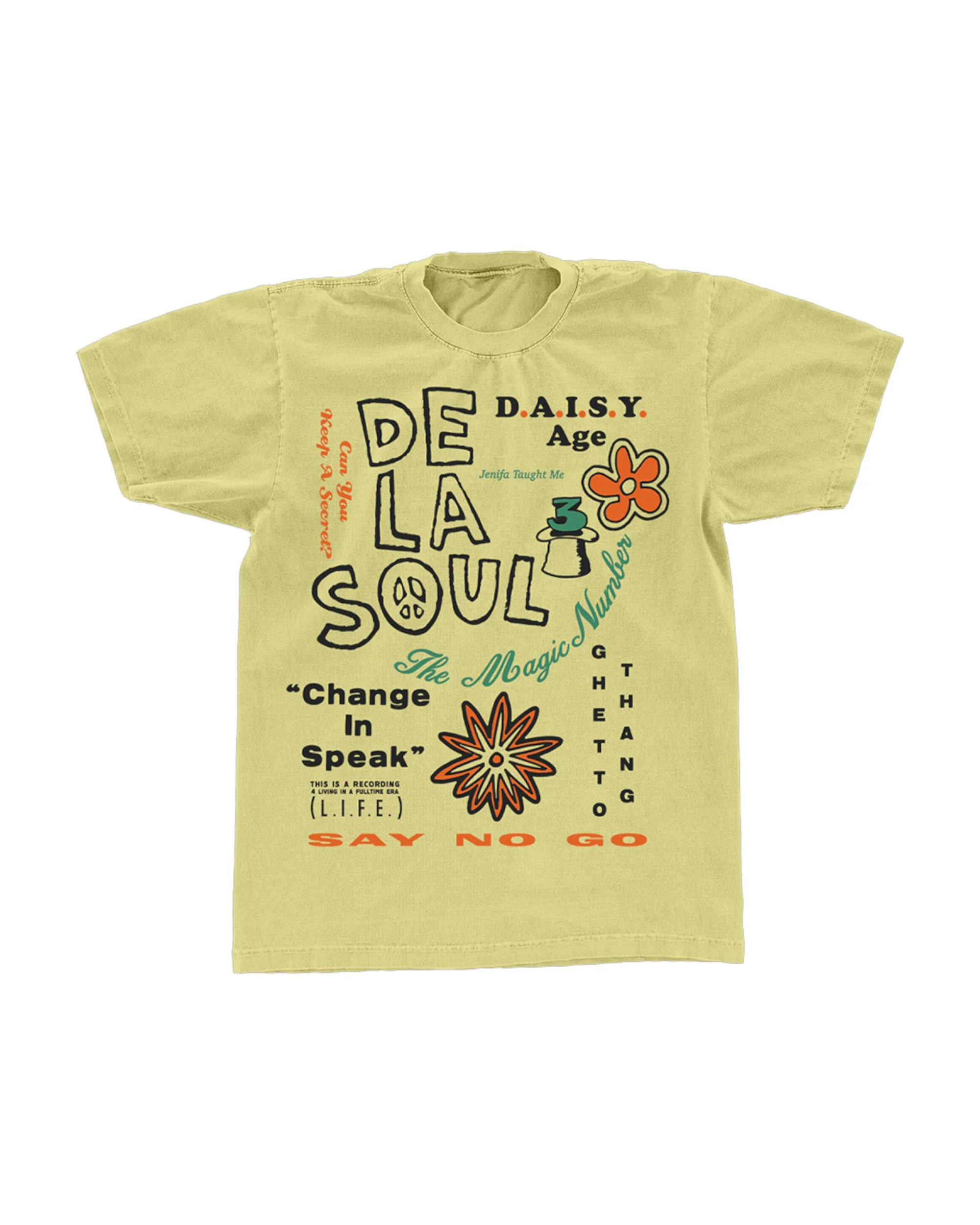 3 Feet High and Rising Yellow Tracklist T-Shirt