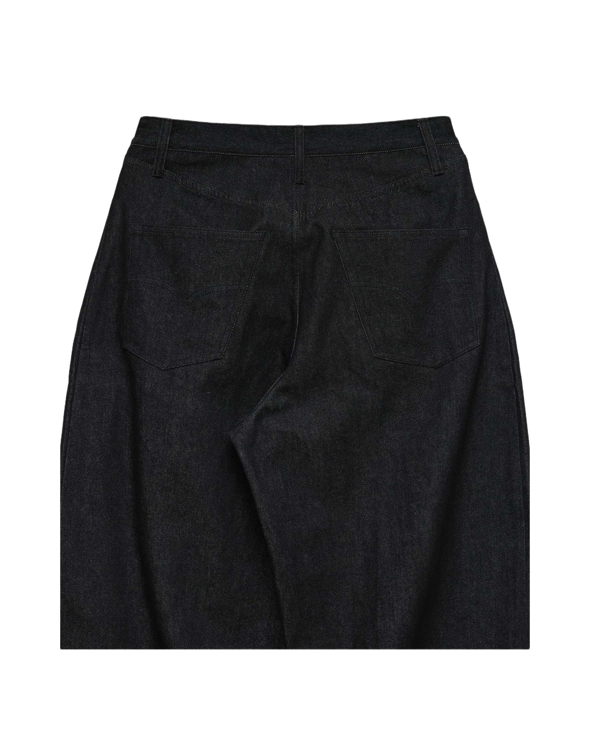 6CRAYON 11.3oz Black Non-Fade Wide-Leg Baggy Denim Pants - Image 2