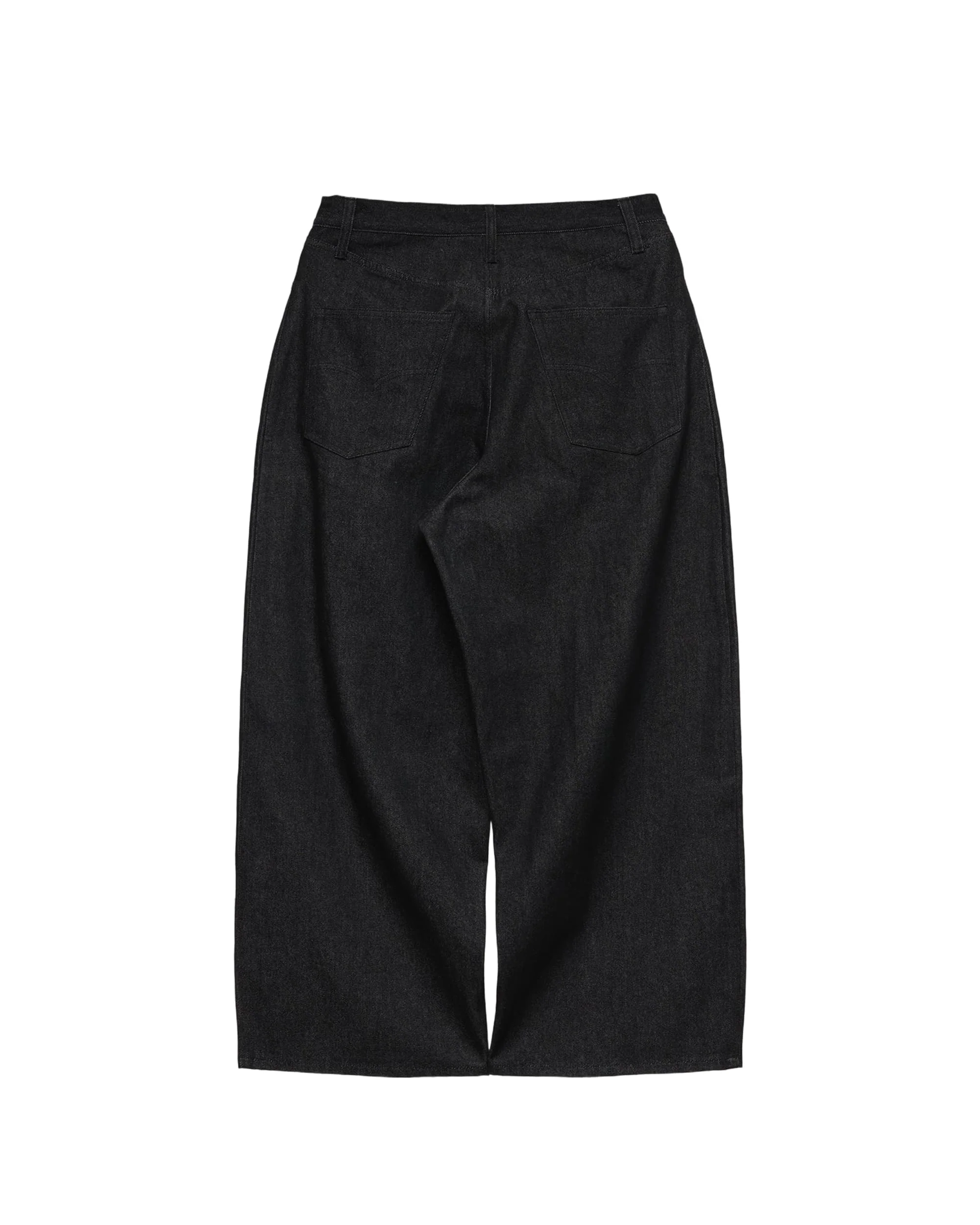 6CRAYON 11.3oz Black Non-Fade Wide-Leg Baggy Denim Pants - Image 8