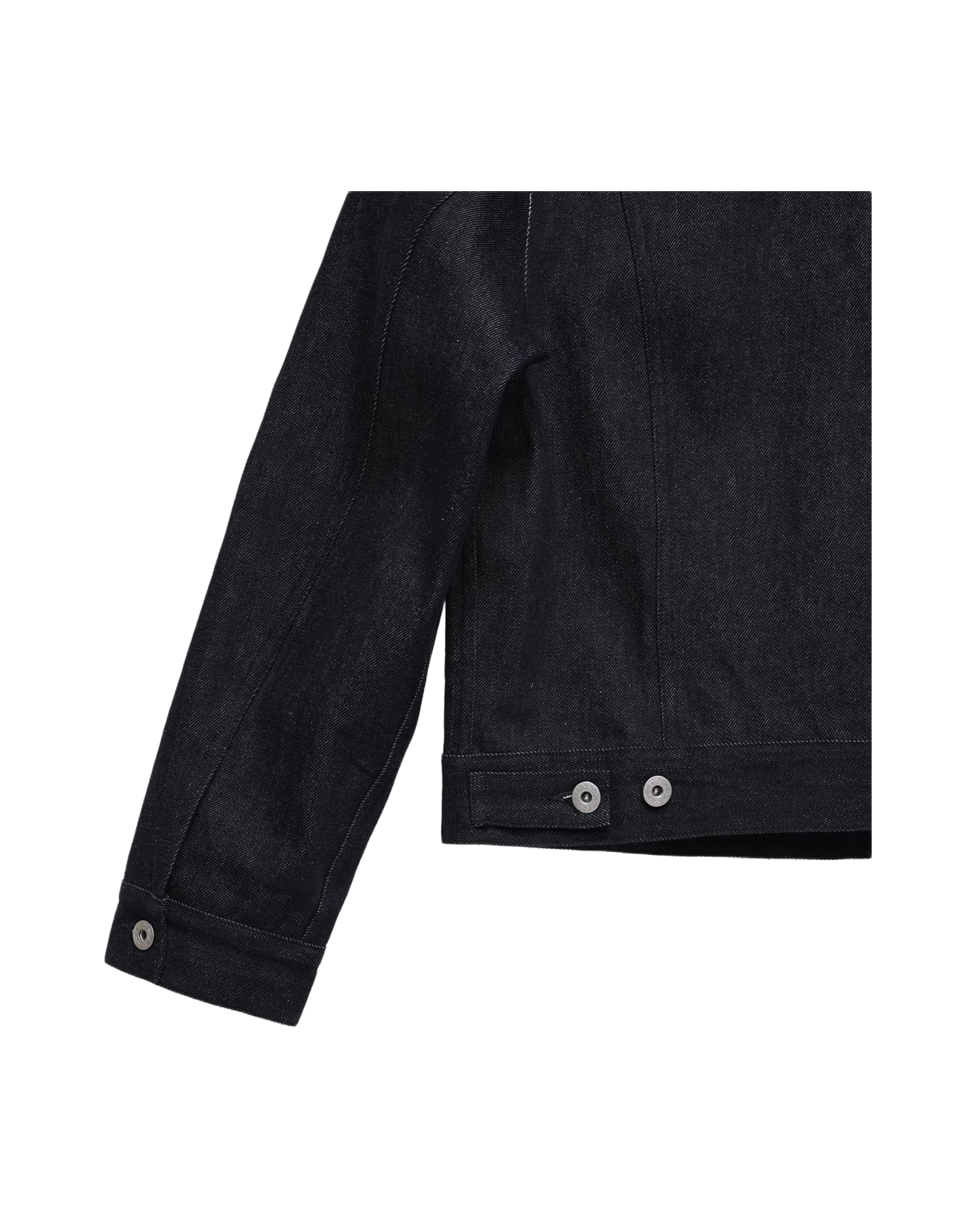 6CRAYON 11.3oz Indigo Blue Non-Fade Short Denim Jacket - Image 3