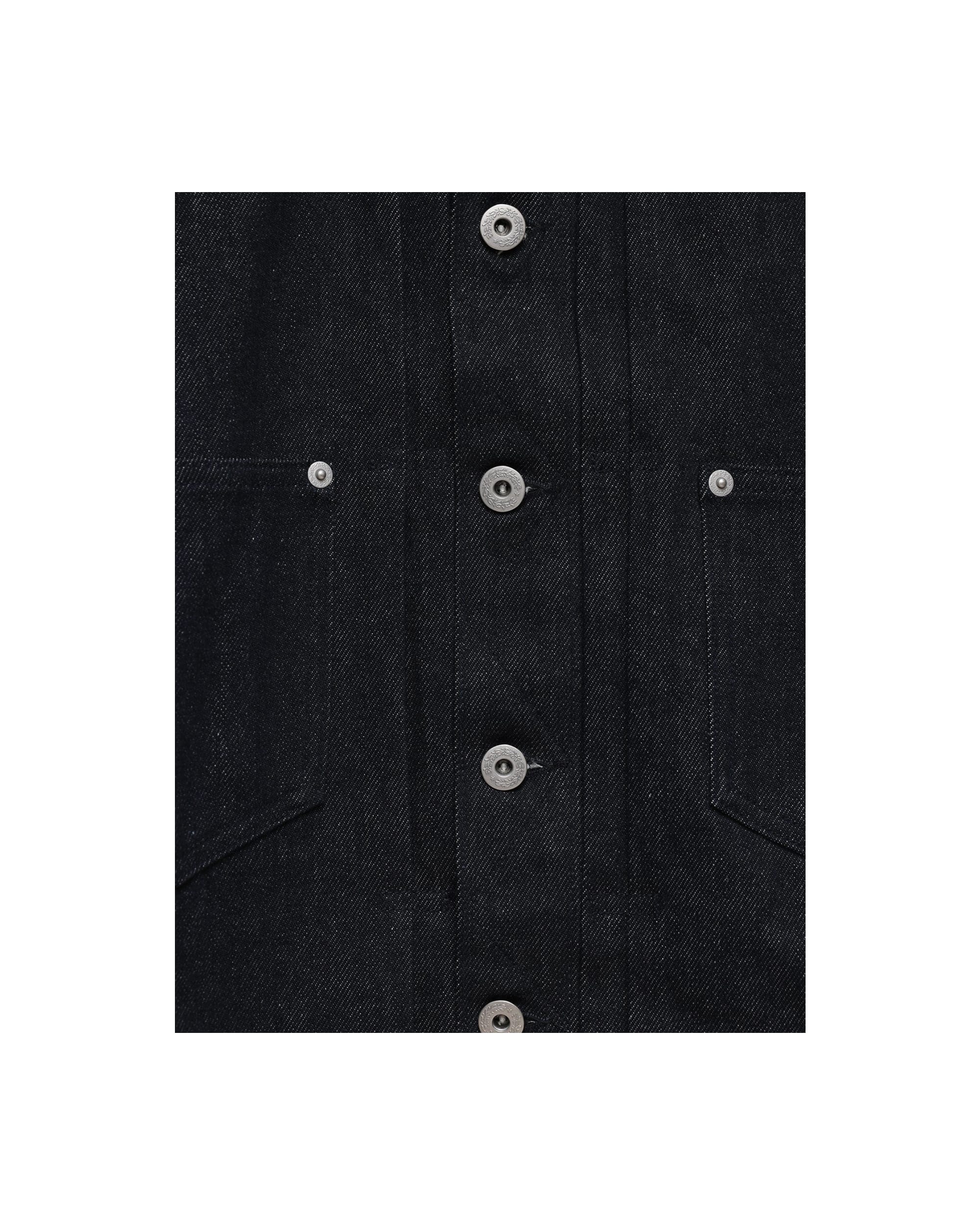 6CRAYON 11.3oz Indigo Blue Non-Fade Short Denim Jacket - Image 5