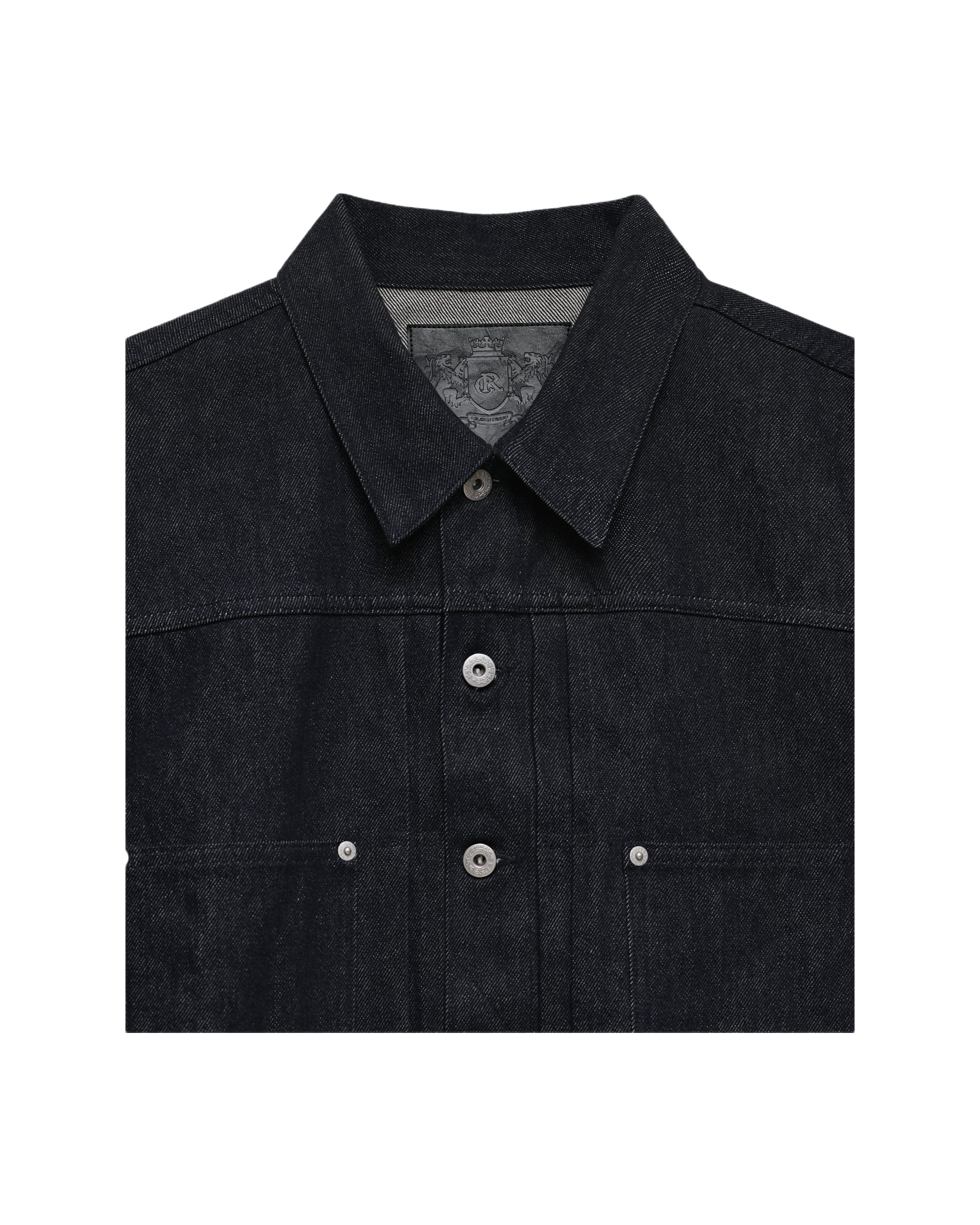 6CRAYON 11.3oz Indigo Blue Non-Fade Short Denim Jacket - Image 7