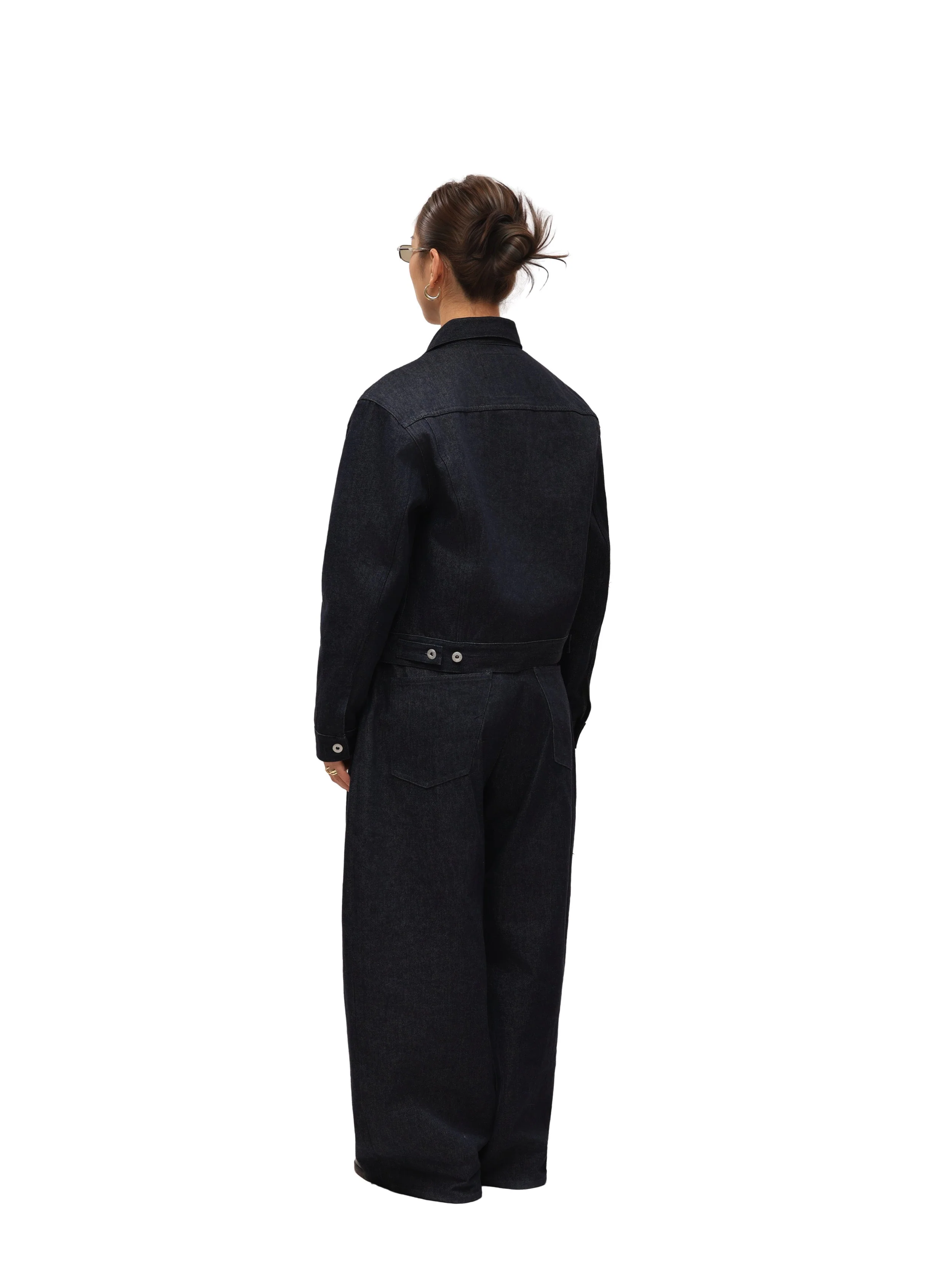 6CRAYON 11.3oz Indigo Blue Non-Fade Wide-Leg Baggy Denim Pants - Image 18