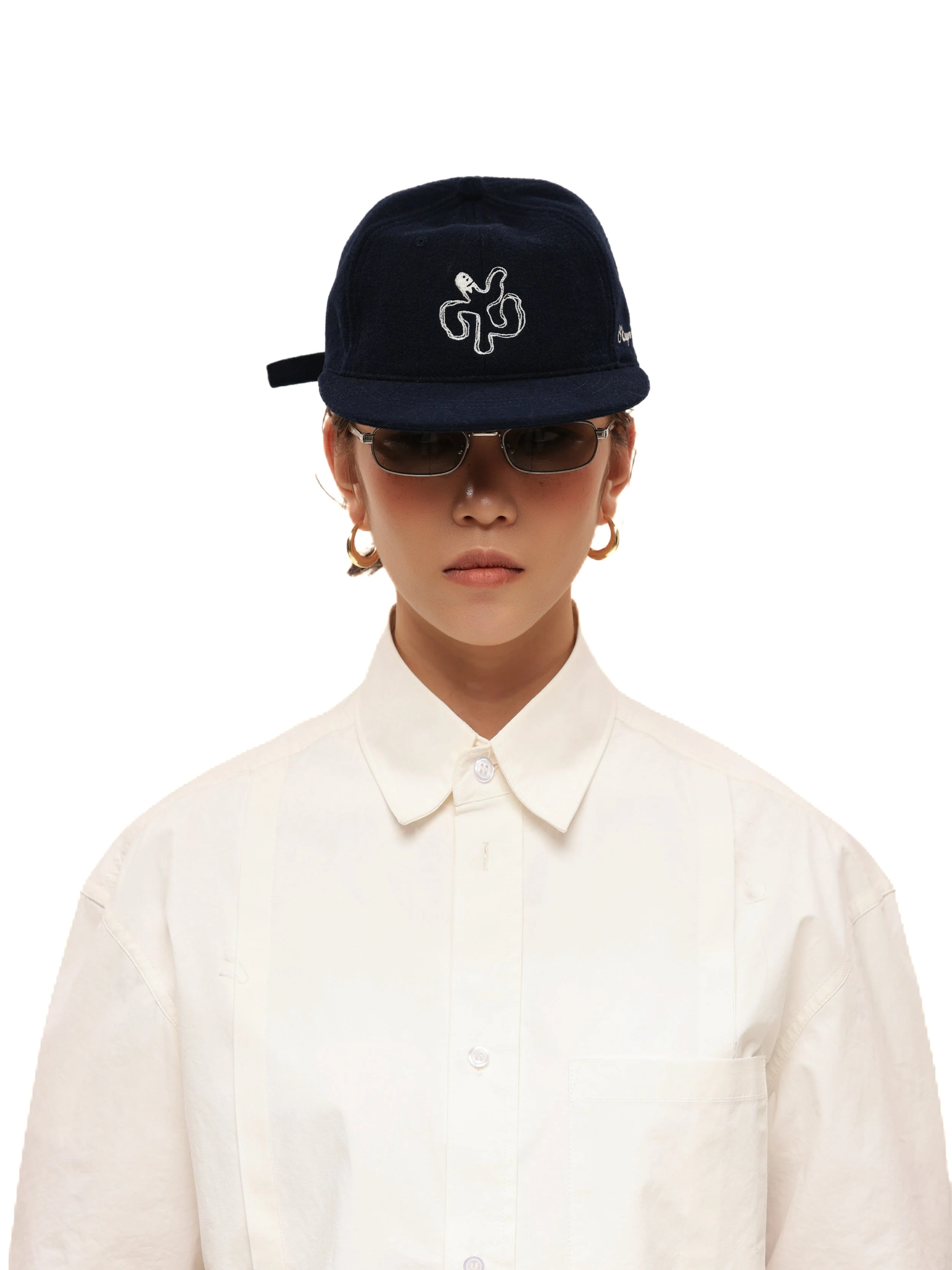 6CRAYON Autumn-Winter Classic Embroidered Wool Blend Six-Panel Baseball Cap - Image 10