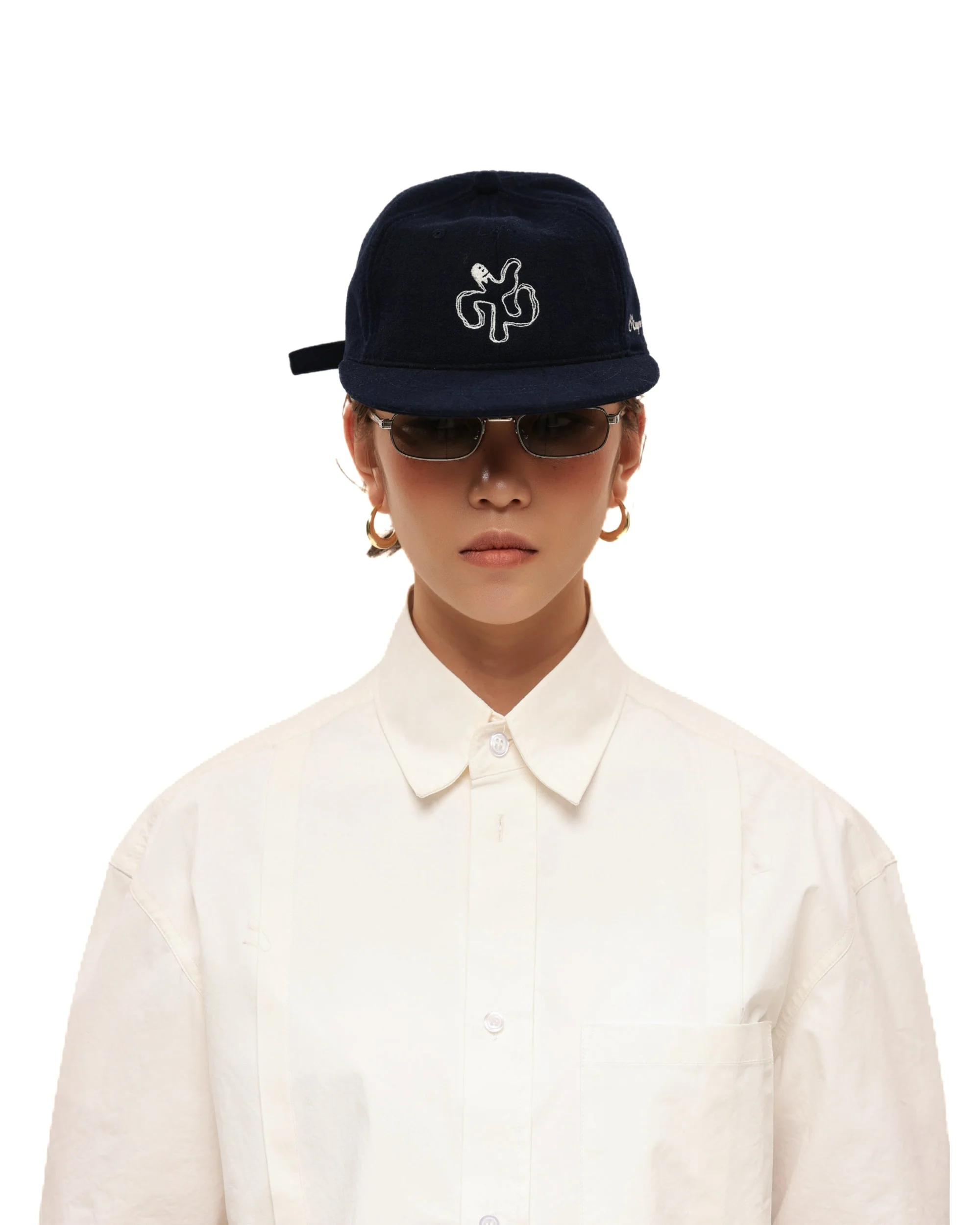 6CRAYON Autumn-Winter Classic Embroidered Wool Blend Six-Panel Baseball Cap - Image 8