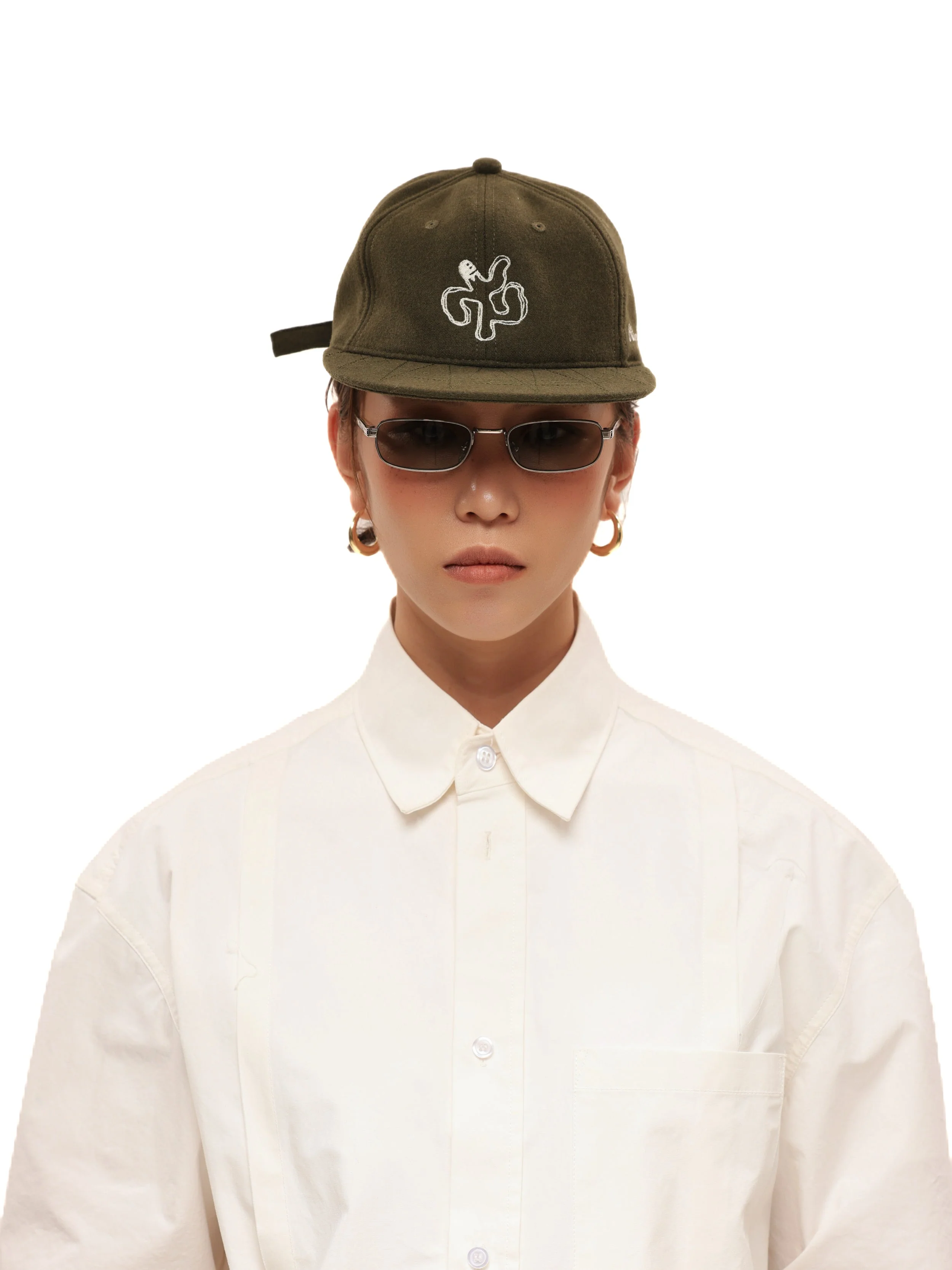 6CRAYON Autumn-Winter Classic Embroidered Wool Blend Six-Panel Baseball Cap - Image 10