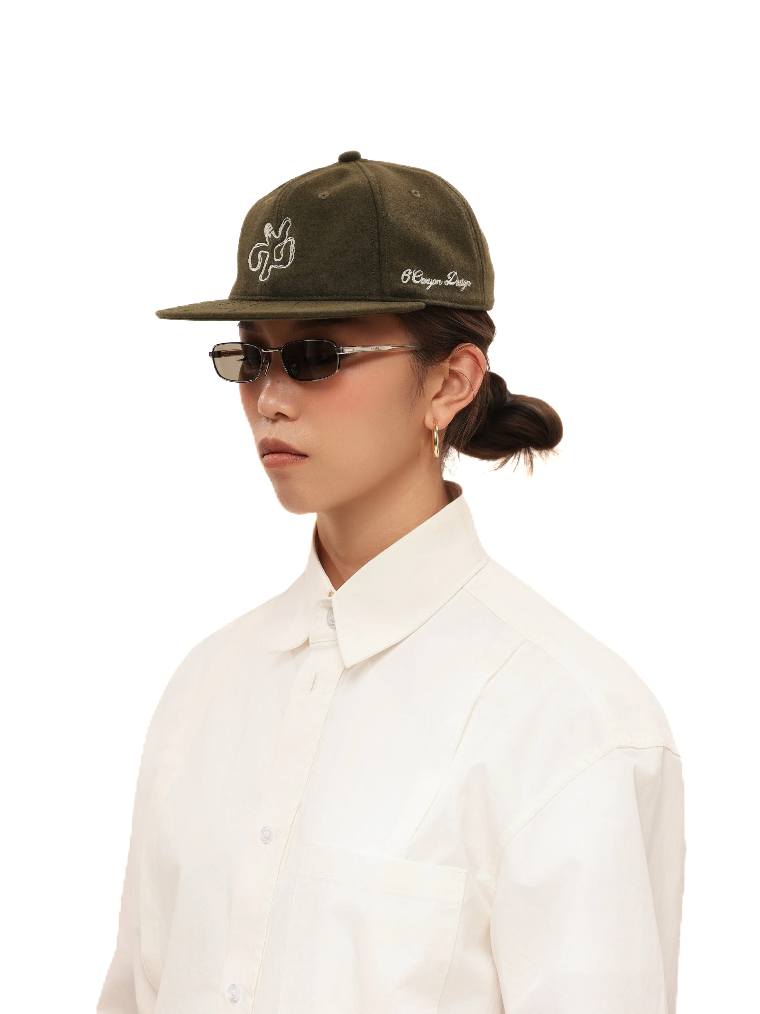 6CRAYON Autumn-Winter Classic Embroidered Wool Blend Six-Panel Baseball Cap - Image 12