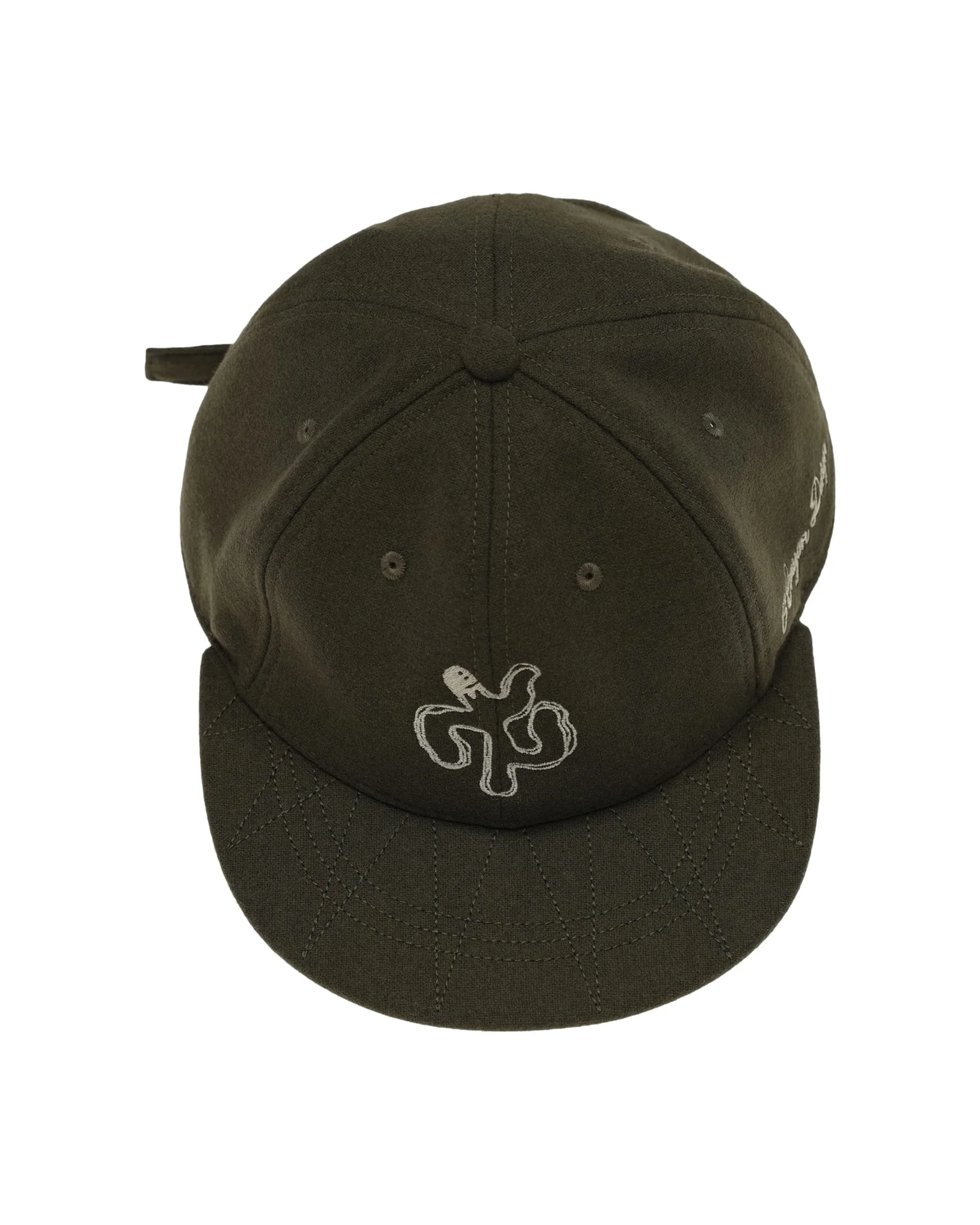 6CRAYON Autumn-Winter Classic Embroidered Wool Blend Six-Panel Baseball Cap - Image 5