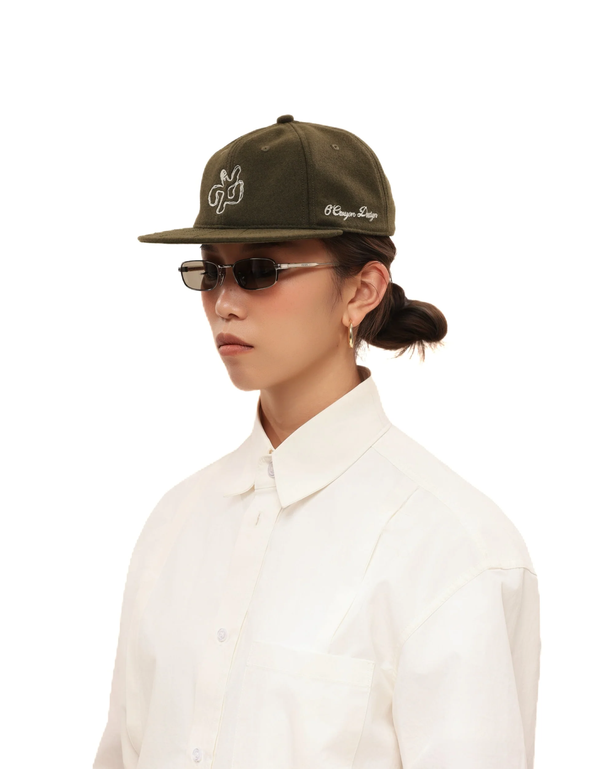 6CRAYON Autumn-Winter Classic Embroidered Wool Blend Six-Panel Baseball Cap - Image 6