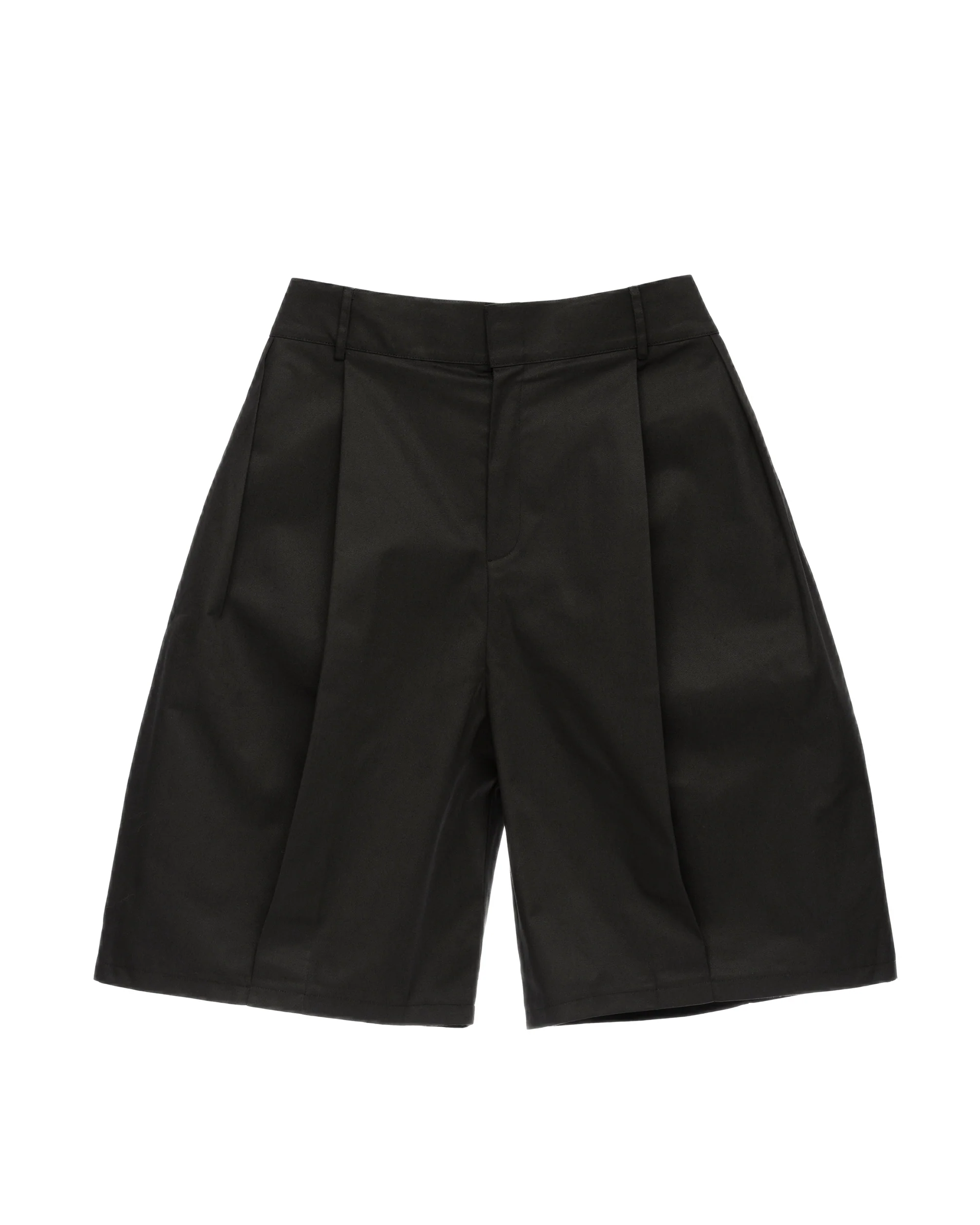6CRAYON Elastic Waist Wide-Leg Shorts 2.0 – Double Pleated & Loose Fit with Coating - Image 2