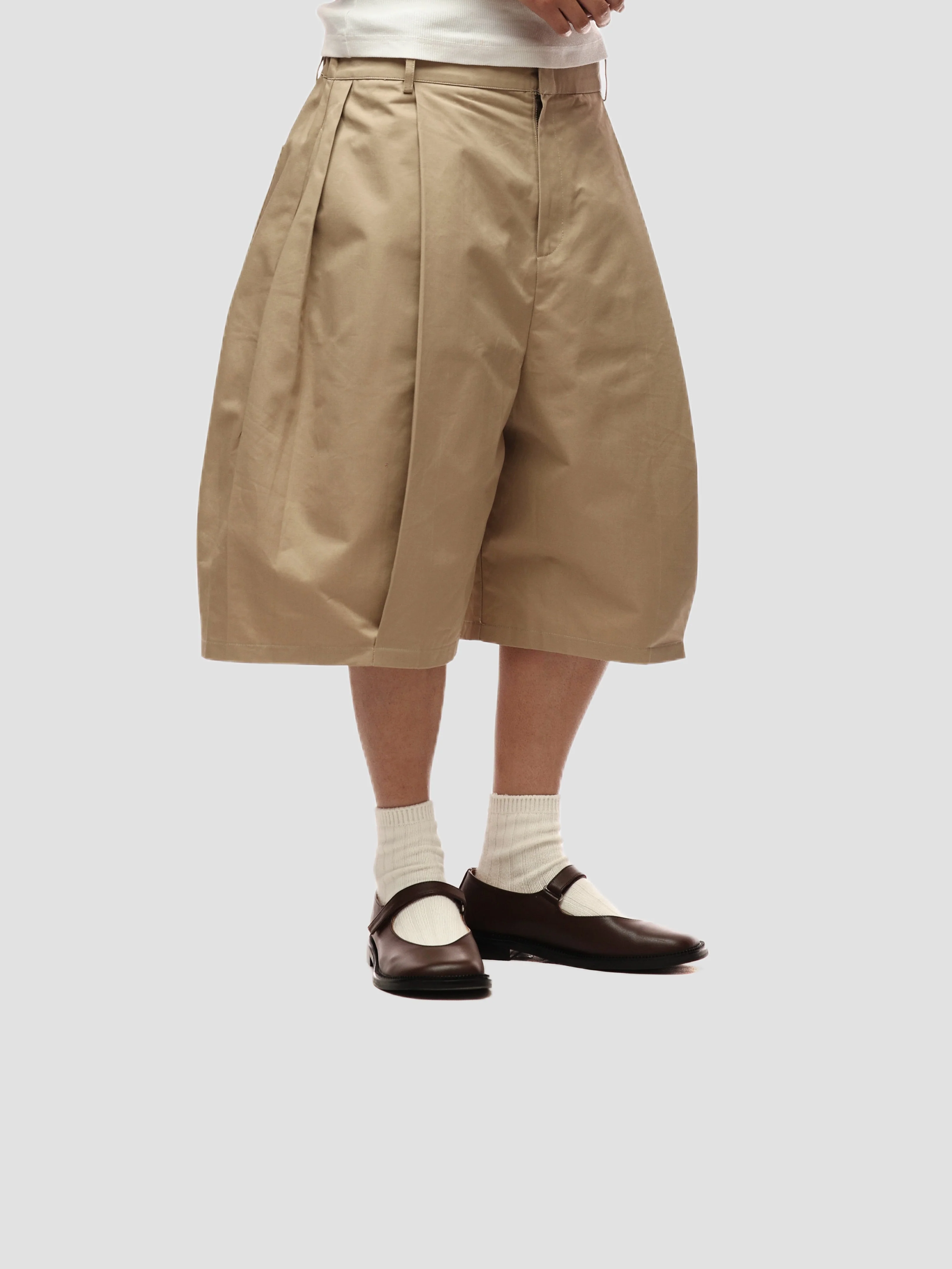 6CRAYON Elastic Waist Wide-Leg Shorts 2.0 – Double Pleated & Loose Fit with Coating - Image 20