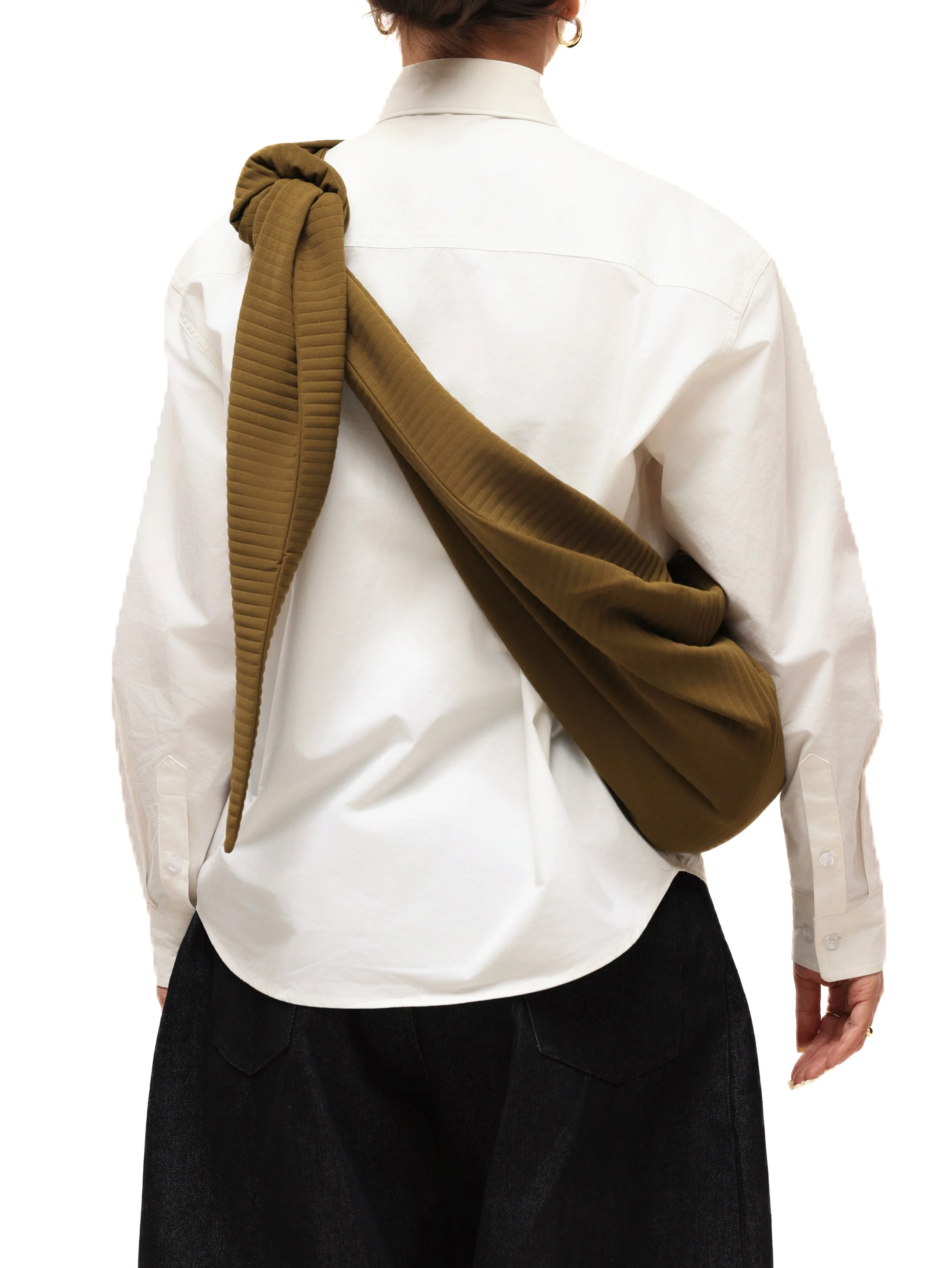 6CRAYON Pleated Adjustable Multi-Function Hobo Bag - Image 10
