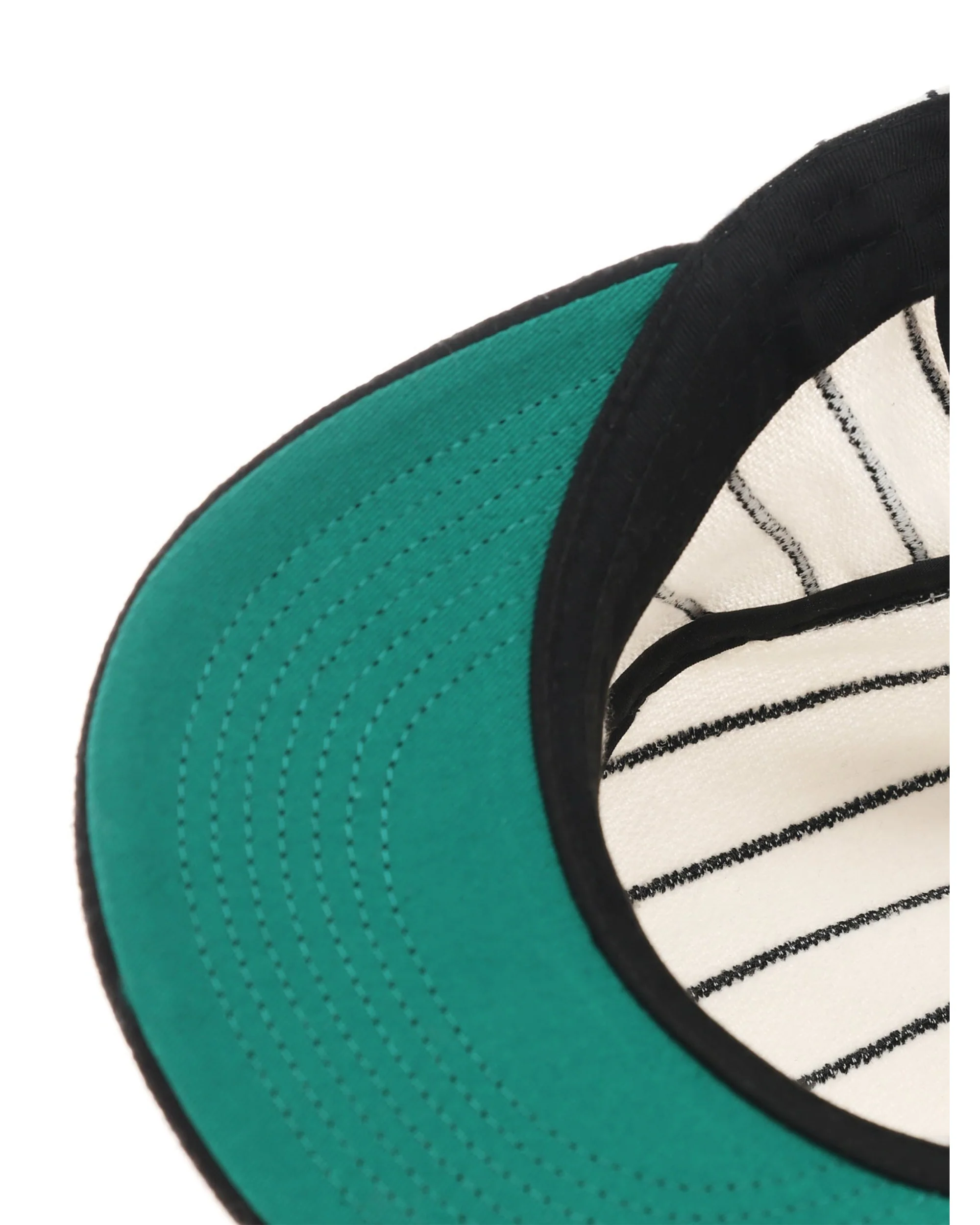 6CRAYON Retro Flat Top Baseball Cap - Striped Wool Blend with Embroidered Letters - Image 7
