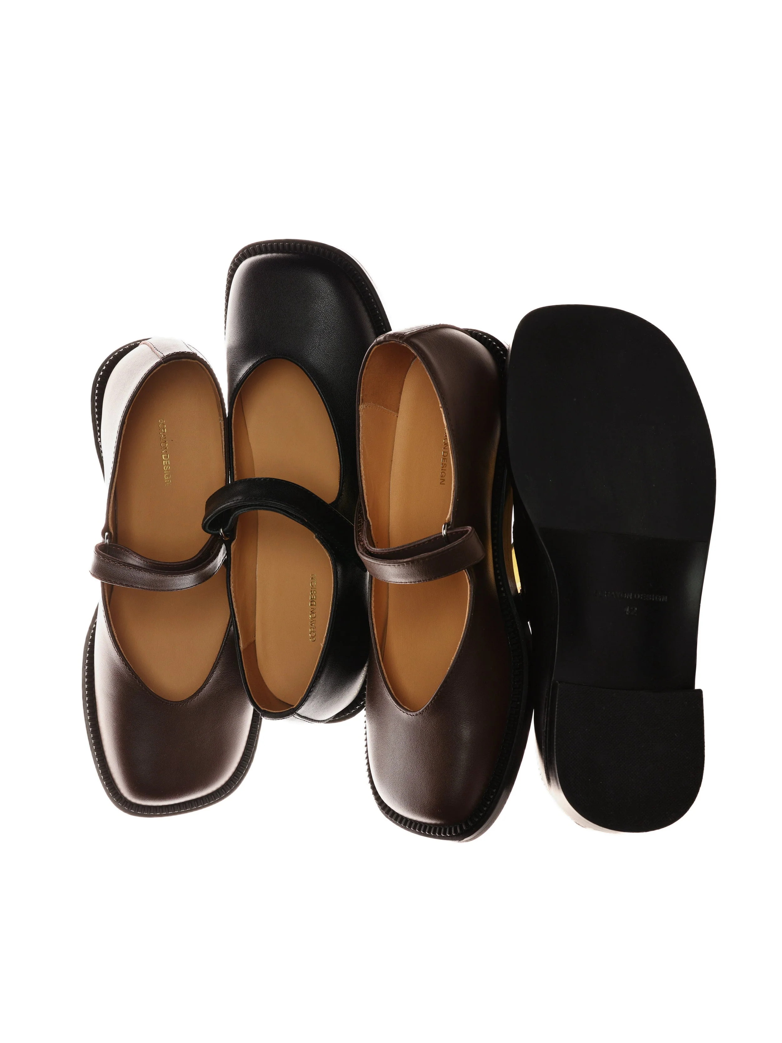 6CRAYON Unisex Black Full-Grain Leather Mary Janes - Image 19