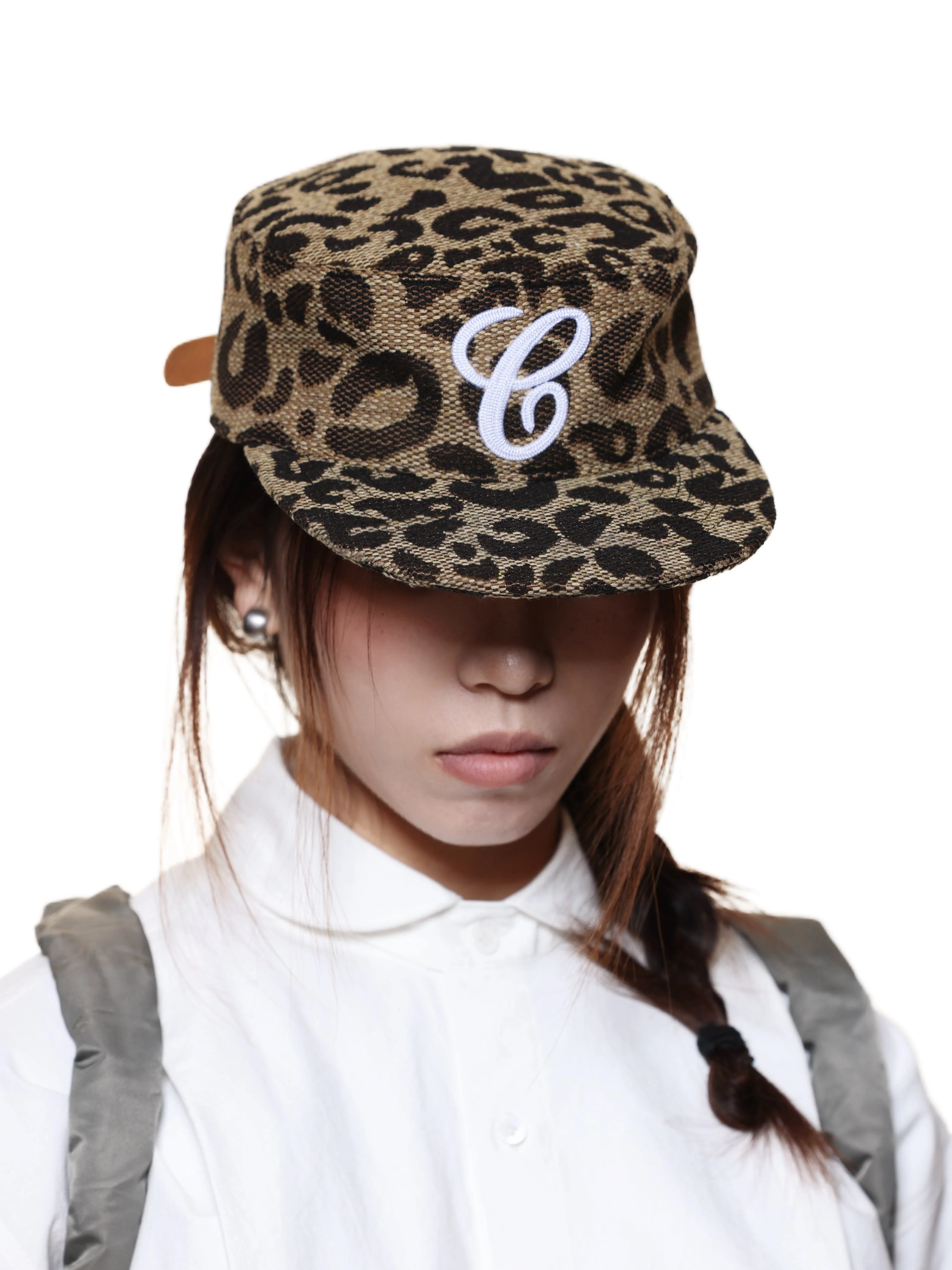 6CRAYON WEAVE LEOPARD PRINT BRIMMED BASEBALL CAP - Image 19