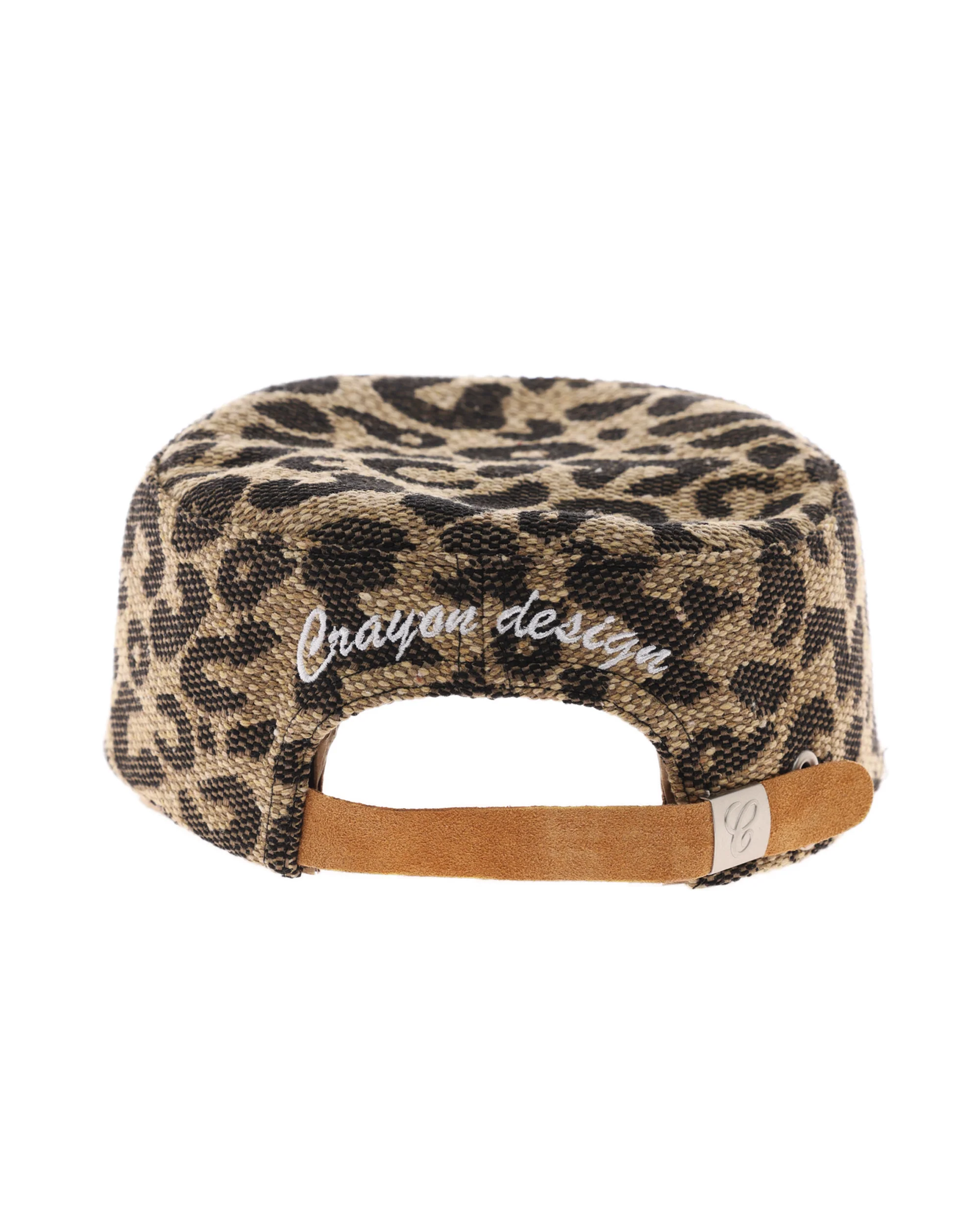 6CRAYON WEAVE LEOPARD PRINT BRIMMED BASEBALL CAP - Image 3